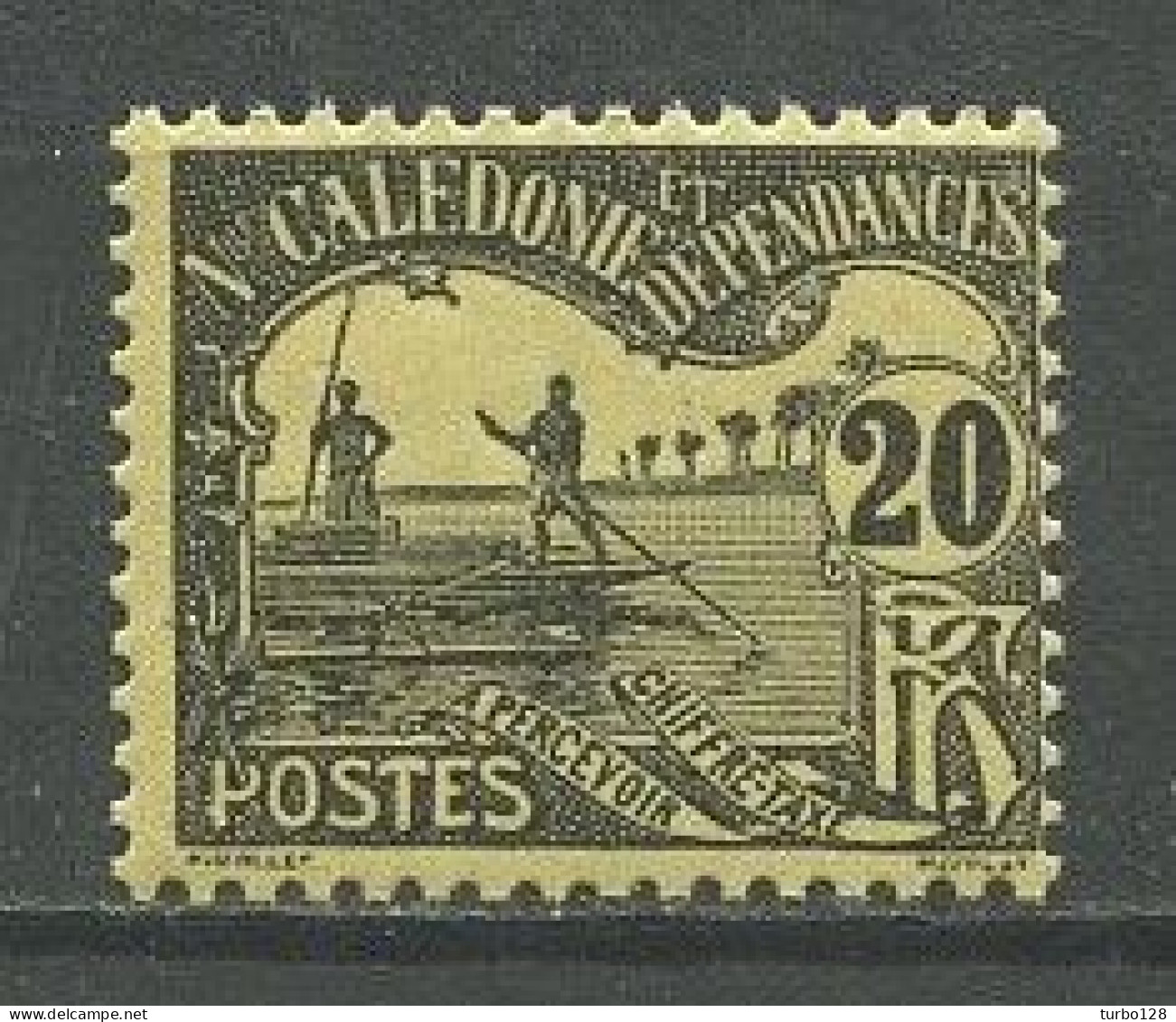 CALEDONIE 1906 Taxe N° 19 ** Neuf MNH Superbe C 2.25 € Embarcation Bateaux Boats Transports Surchargés - Impuestos