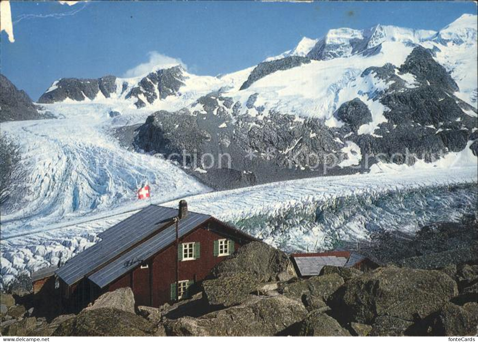 12377471 Bovalhuette Mit Piz-Palue Und Persgletscher Morteratsch - Autres & Non Classés