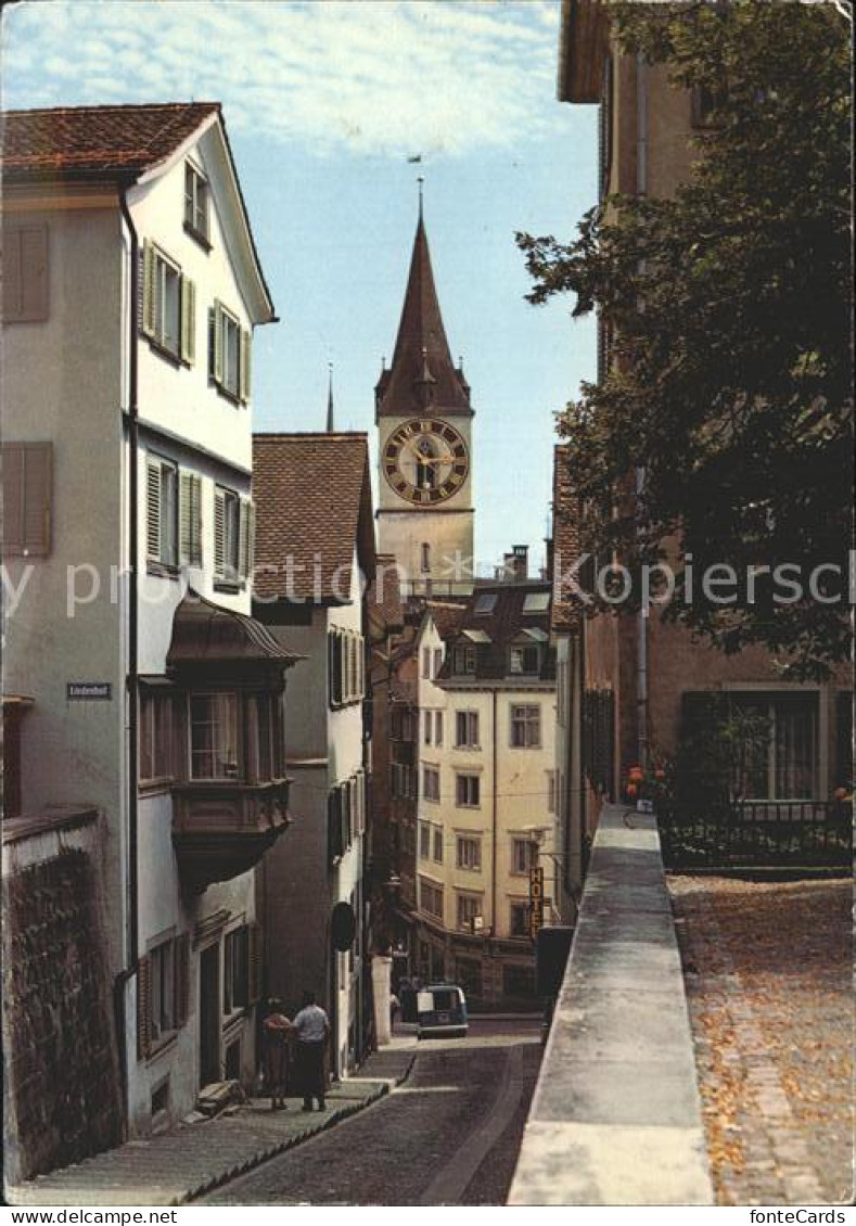 12377442 Zuerich Pflalzgasse Und St. Peter Zuerich - Autres & Non Classés