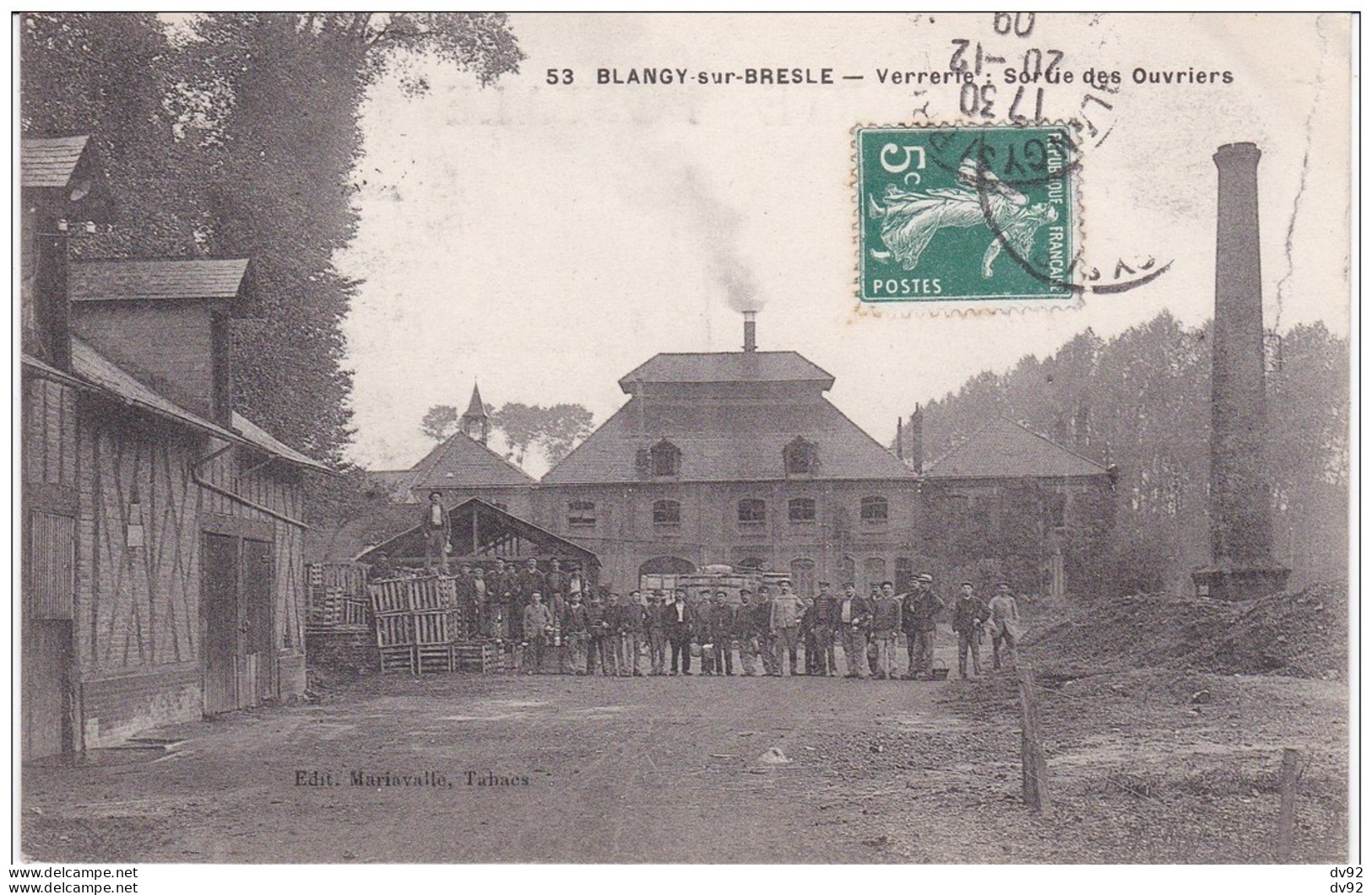 SEINE MARITIME BLANGY SUR BRESLE VERRERIE SORTIE DES OUVRIERS - Blangy-sur-Bresle