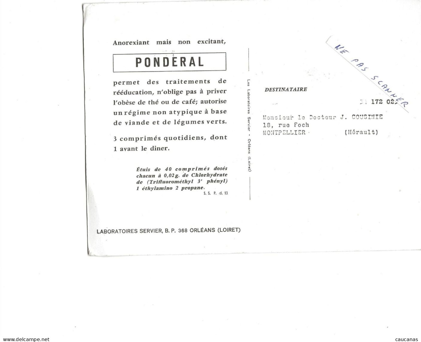 NANCAY  Carte 1er Jour 20 Par 15 Edition Spéciale Marque Ponderalend En France - 1960-1969