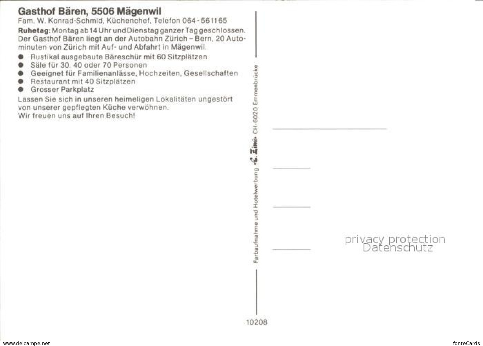 12377413 Maegenwil Gasthof Baeren Maegenwil - Sonstige & Ohne Zuordnung