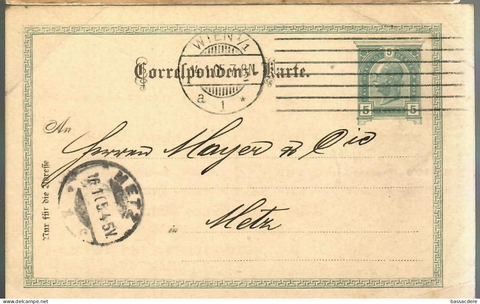 79895 -  Entier  Avec Repiquage  Commerciale  "MERCUR" - Lettres & Documents