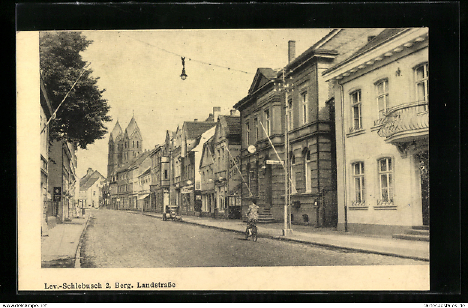 AK Lev.-Schlebusch, Berg. Landstrasse Mit Geschäften  - Andere & Zonder Classificatie