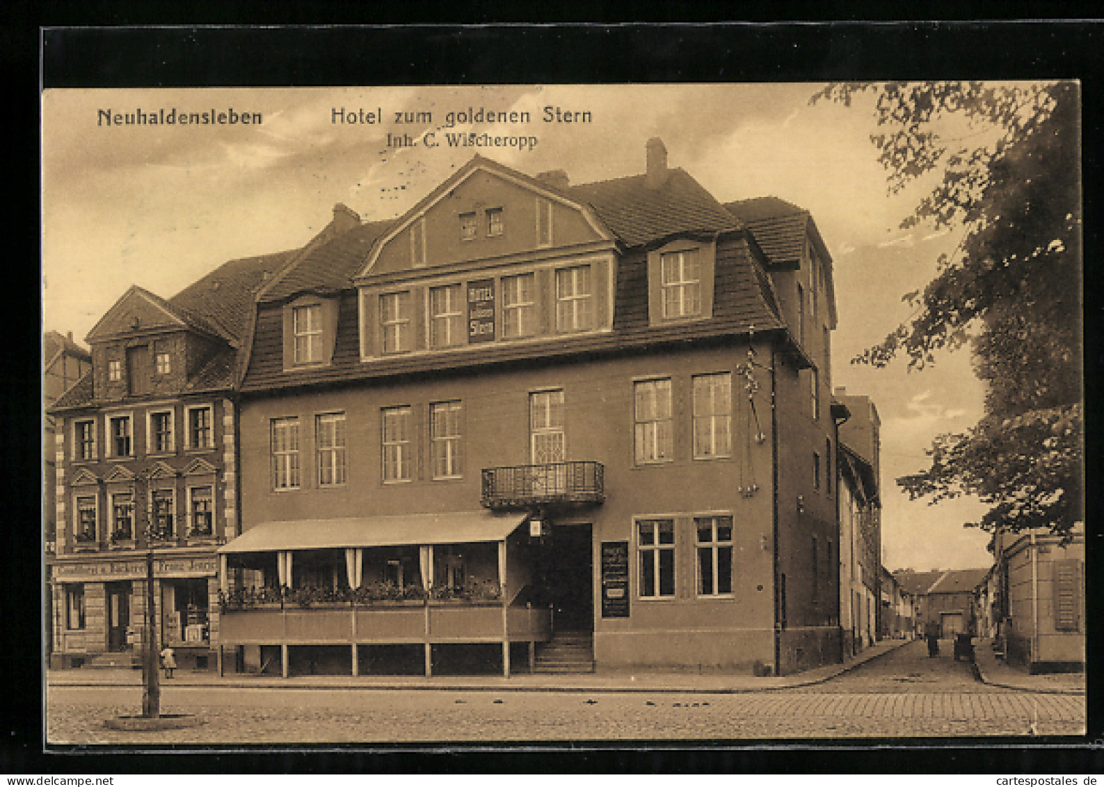 AK Neuhaldensleben, Hotel Zum Goldenen Stern  - Other & Unclassified