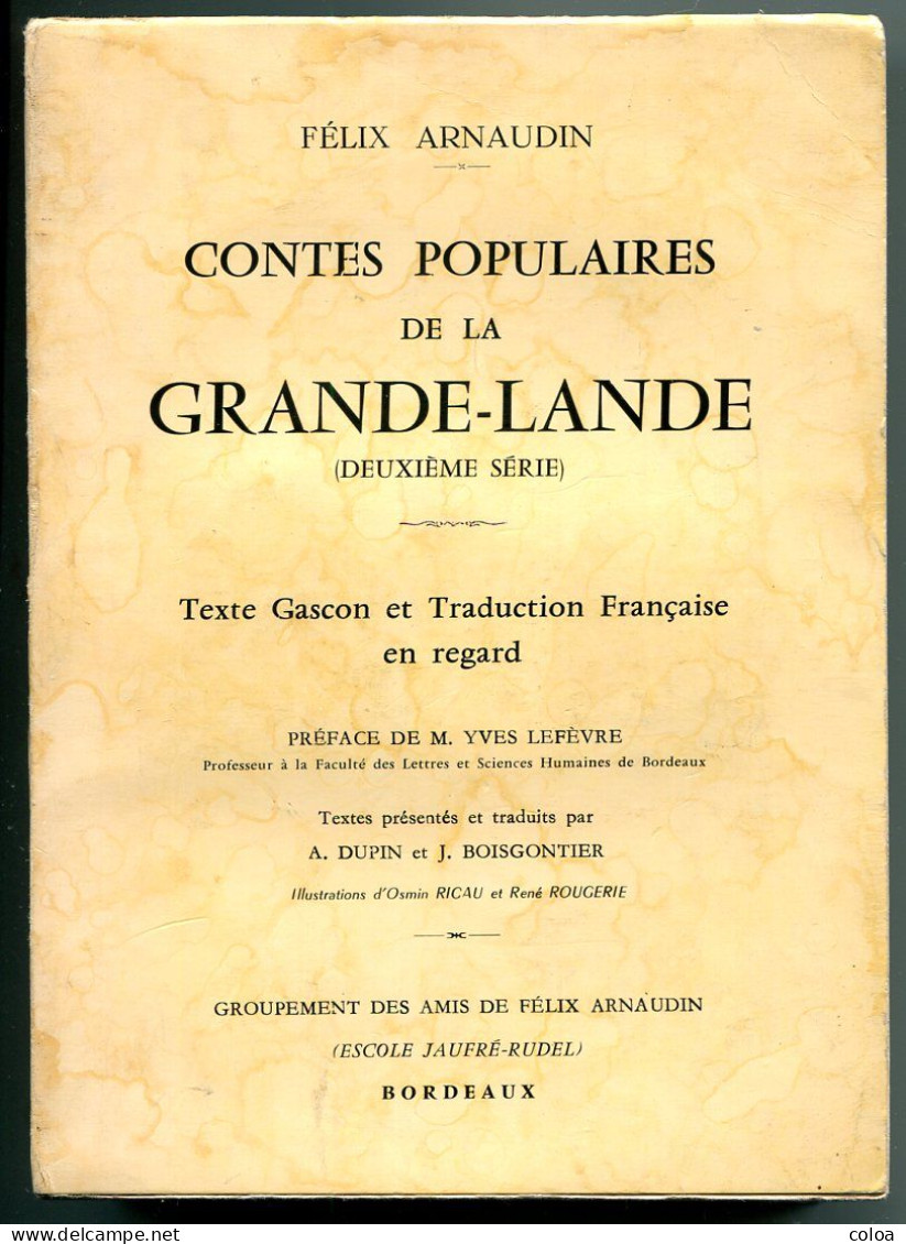 Félix ARNAUDIN Contes Populaires De La Grande-Lande 1967 - Aquitaine
