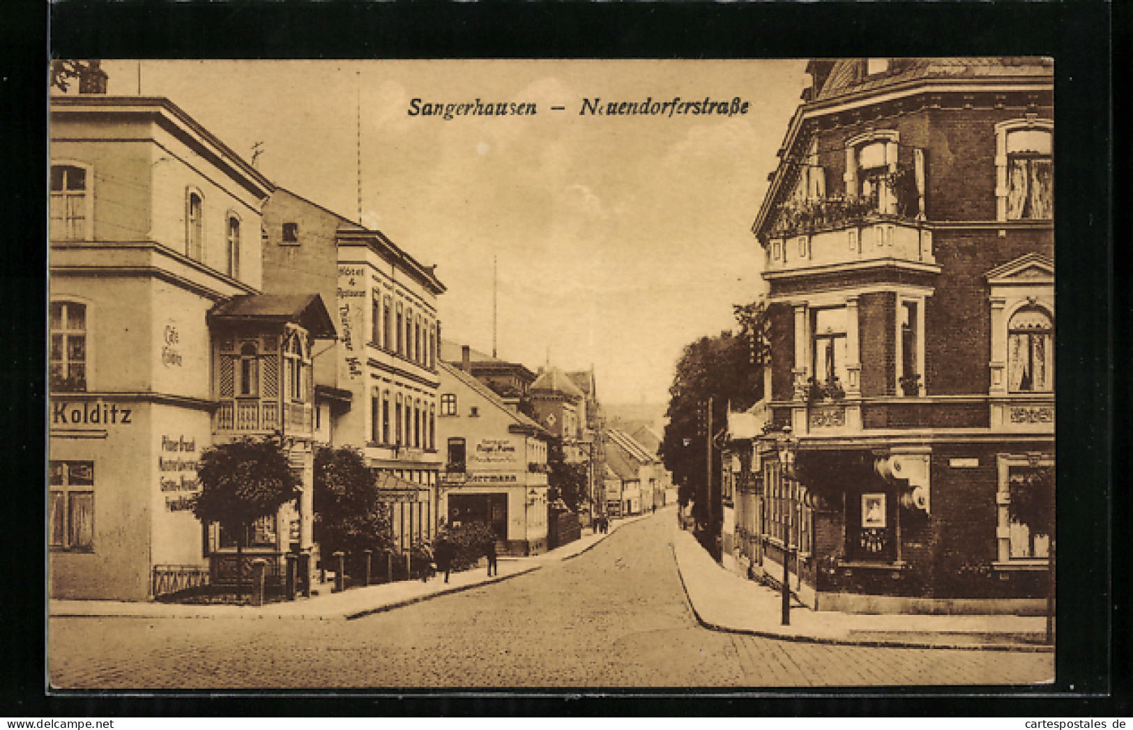 AK Sangerhausen, Neuendorferstrasse Mit Hotel-Restaurant Thüringer Hof  - Sangerhausen