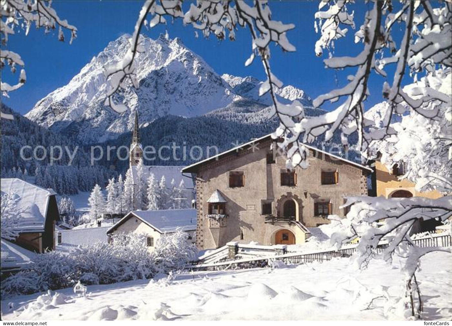 12371628 Scuol Bad Engadiner Haus Pisocgruppe Winter Scuol Bad - Autres & Non Classés