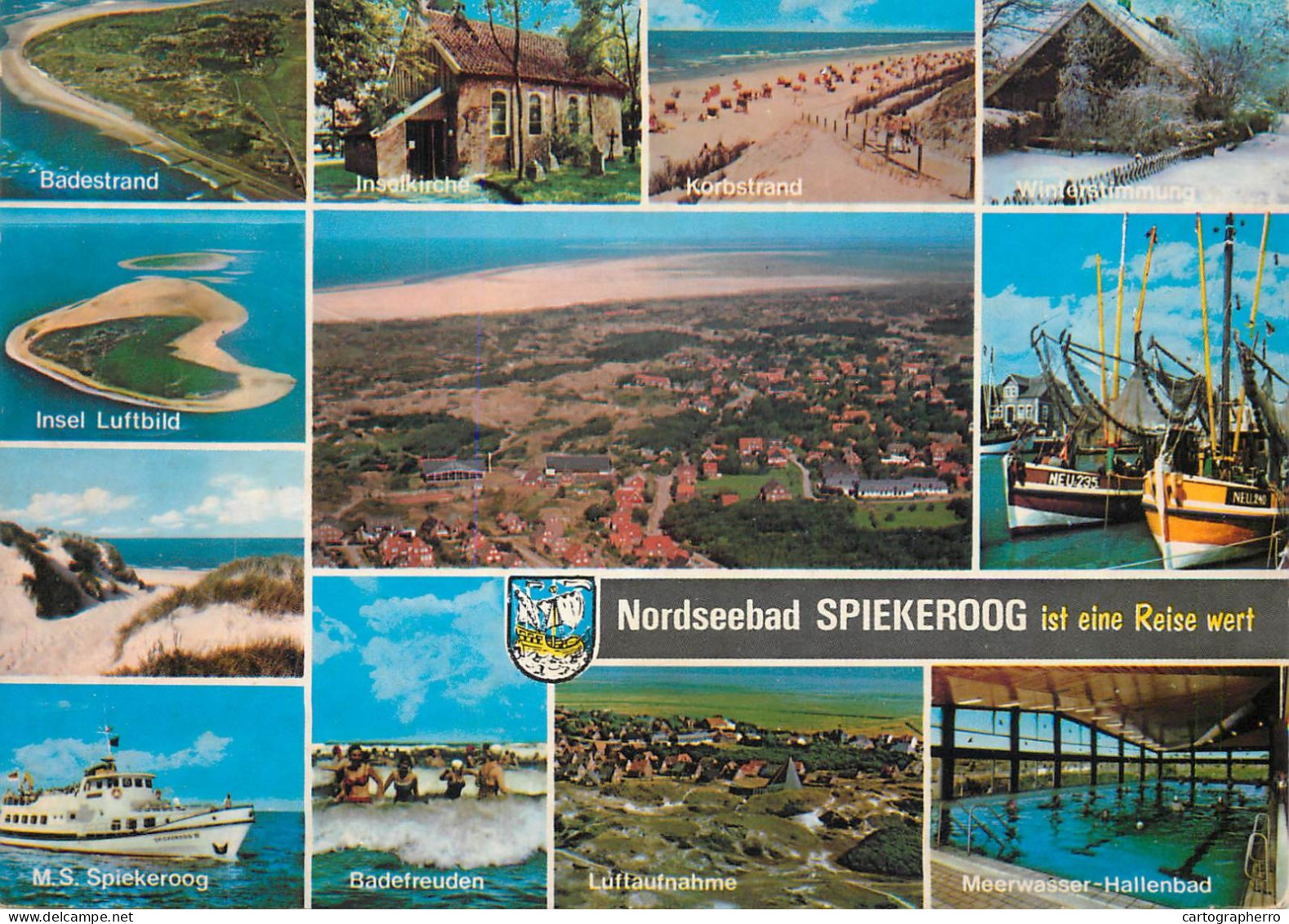 Navigation Sailing Vessels & Boats Themed Postcard Nordseebad Spiekeroog - Sailing Vessels