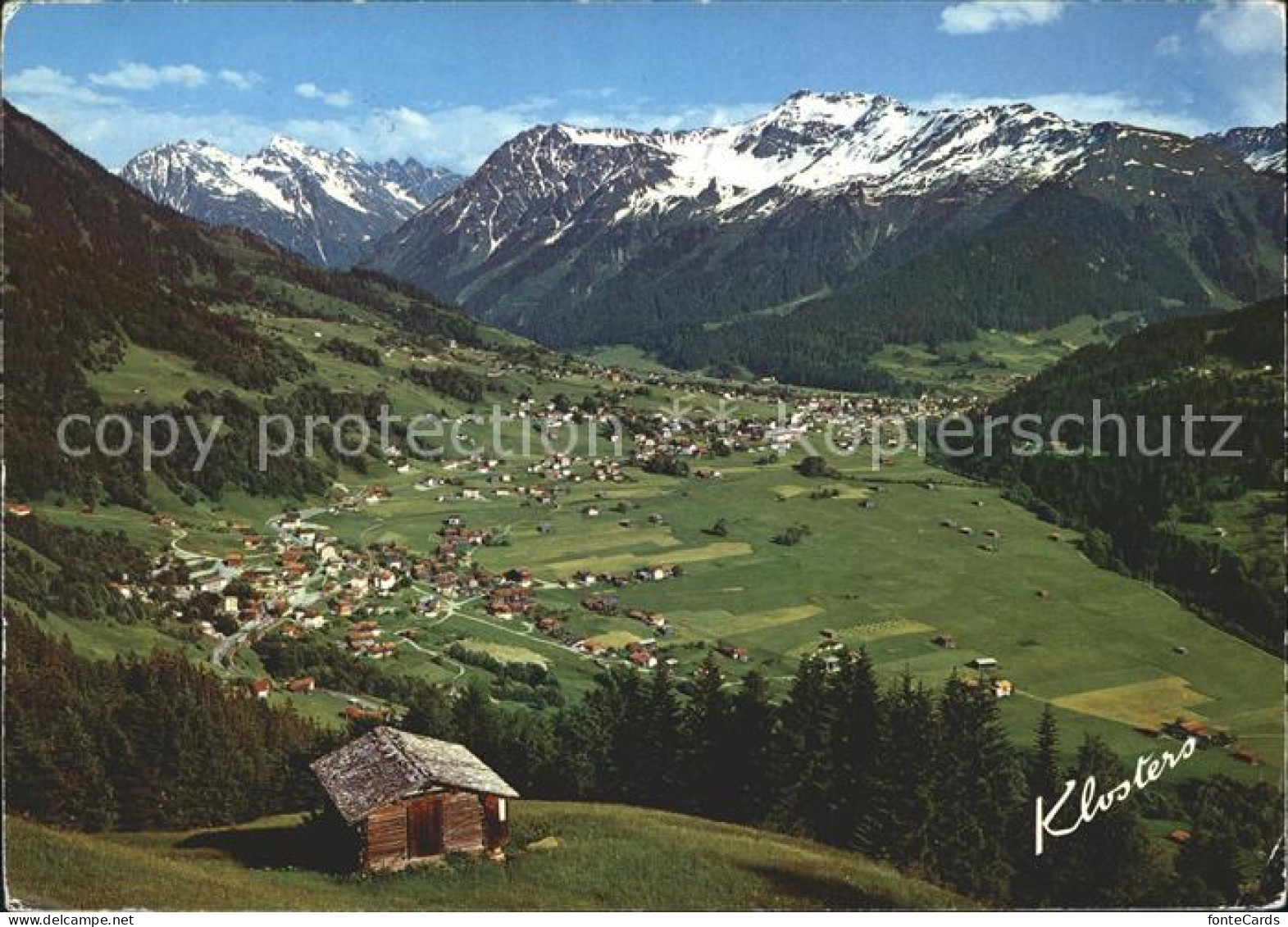 12371604 Klosters GR Dorf Platz Gatschiefer Klosters - Autres & Non Classés