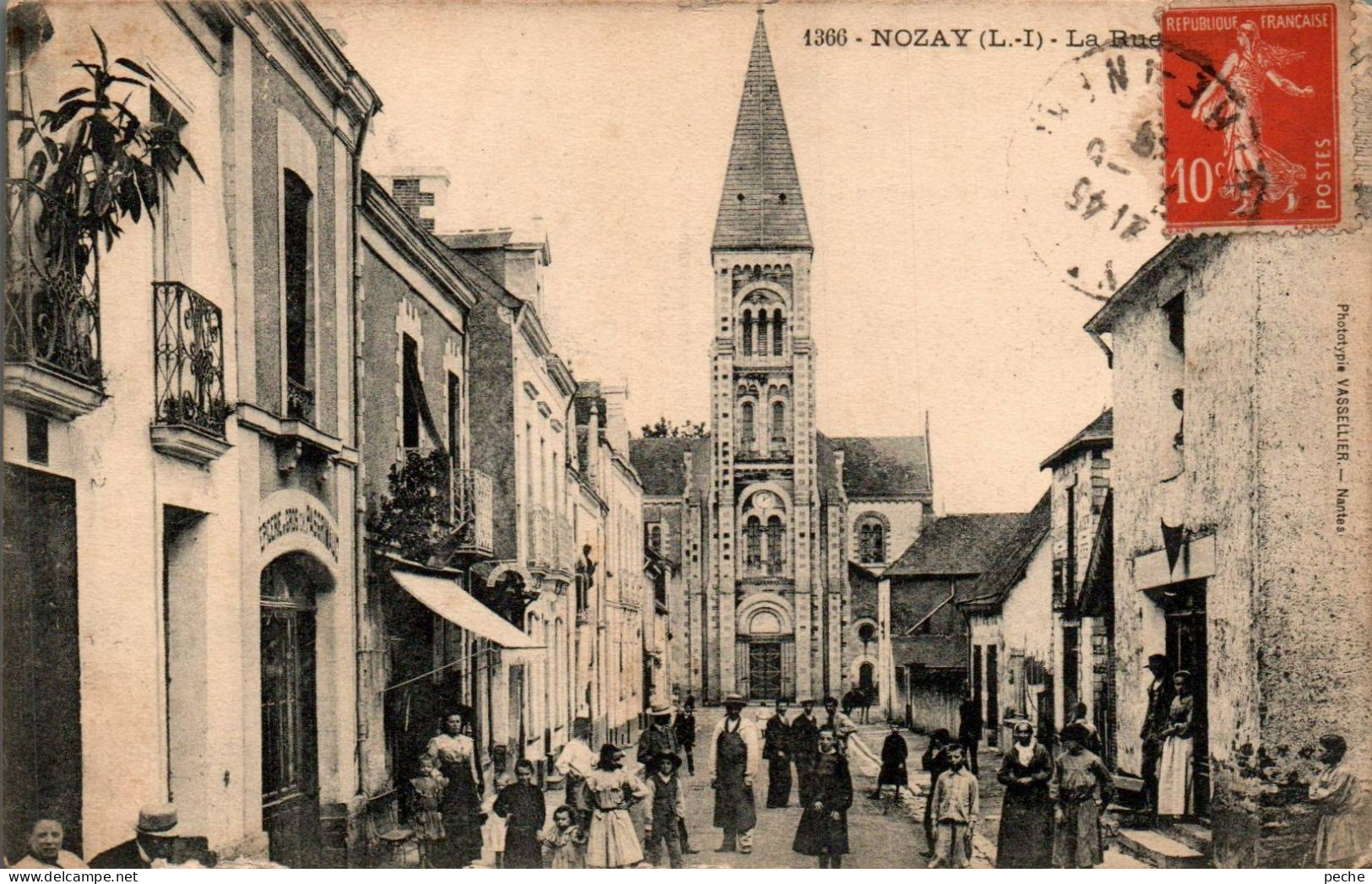 N°1259 W -cpa Nozay -la Rue De L'église- - Other & Unclassified