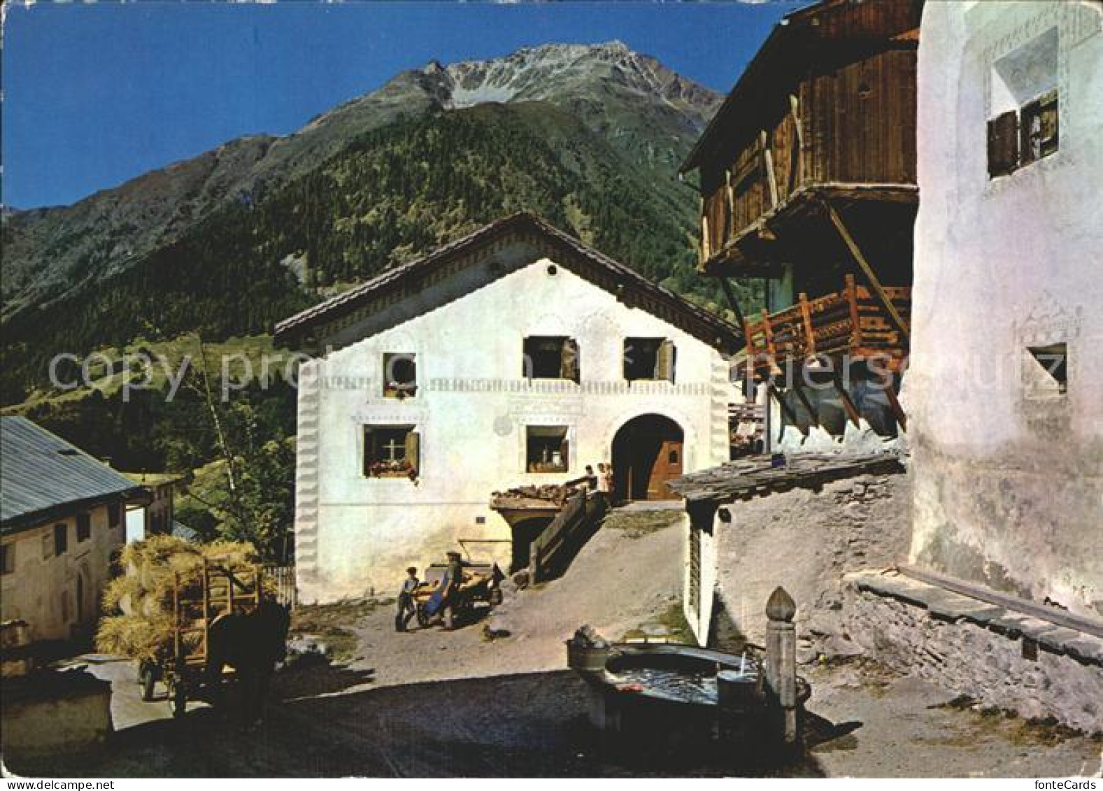 12371363 Engadin GR Dorfpartie Brunnen St Moritz - Autres & Non Classés
