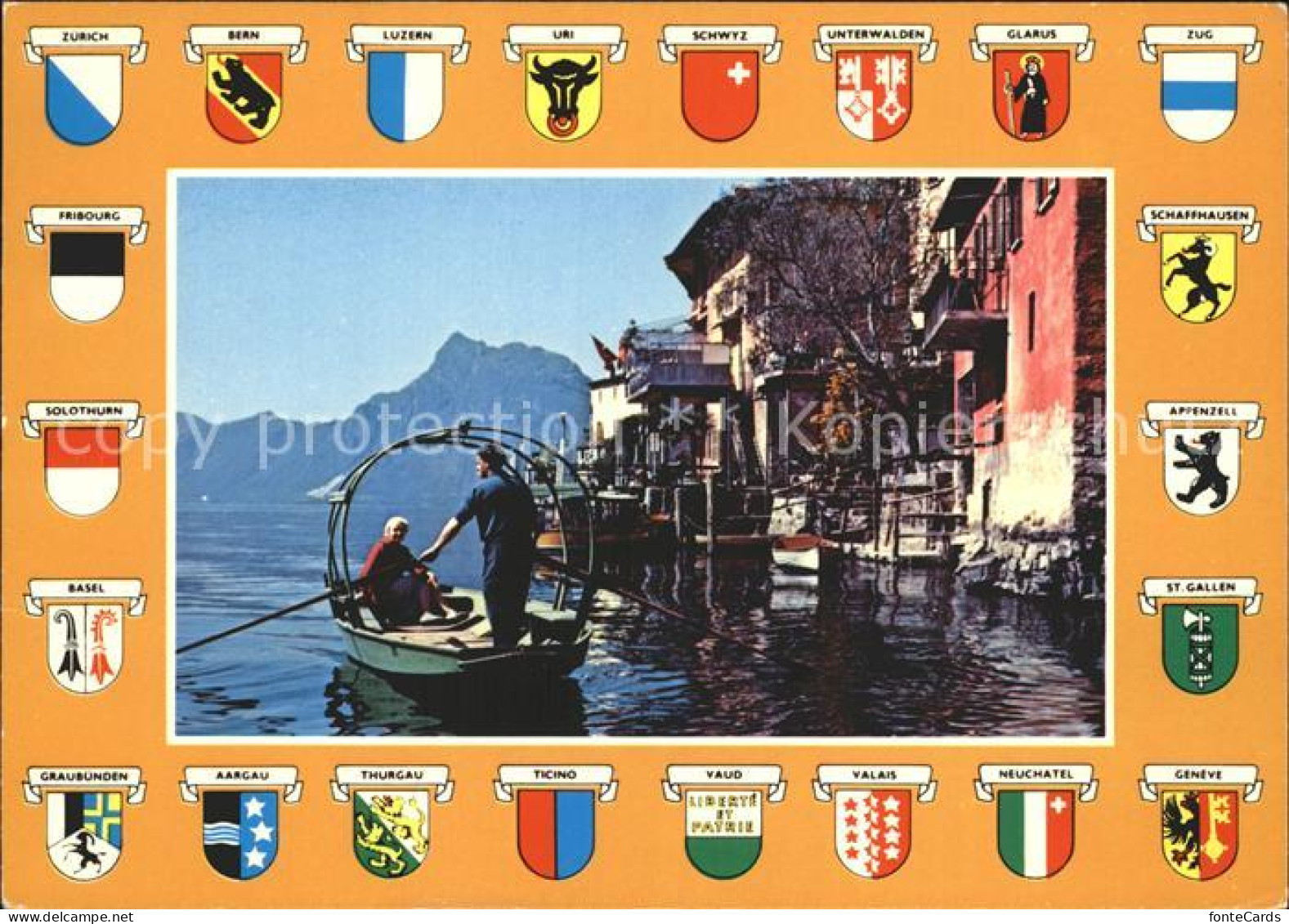 12371231 Gandria Lago Di Lugano Boot See Schweizer Wappen Gandria - Other & Unclassified