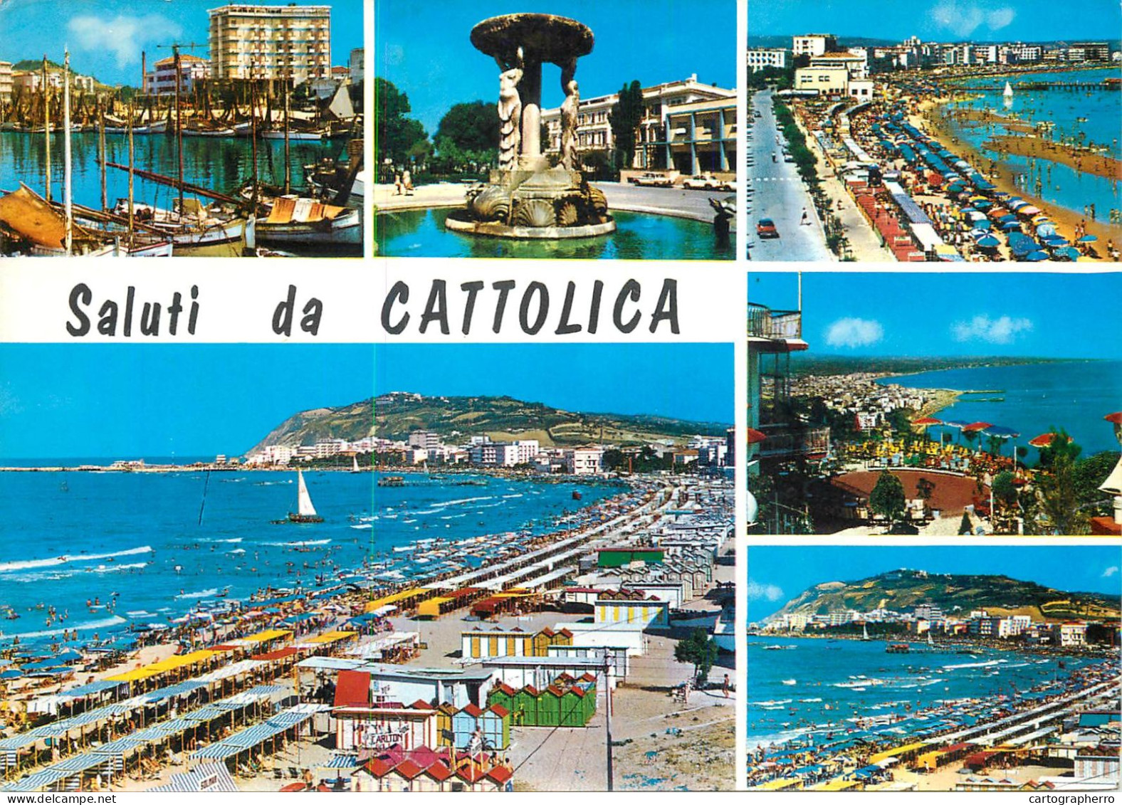 Navigation Sailing Vessels & Boats Themed Postcard Cattolica Beach Harbour - Voiliers