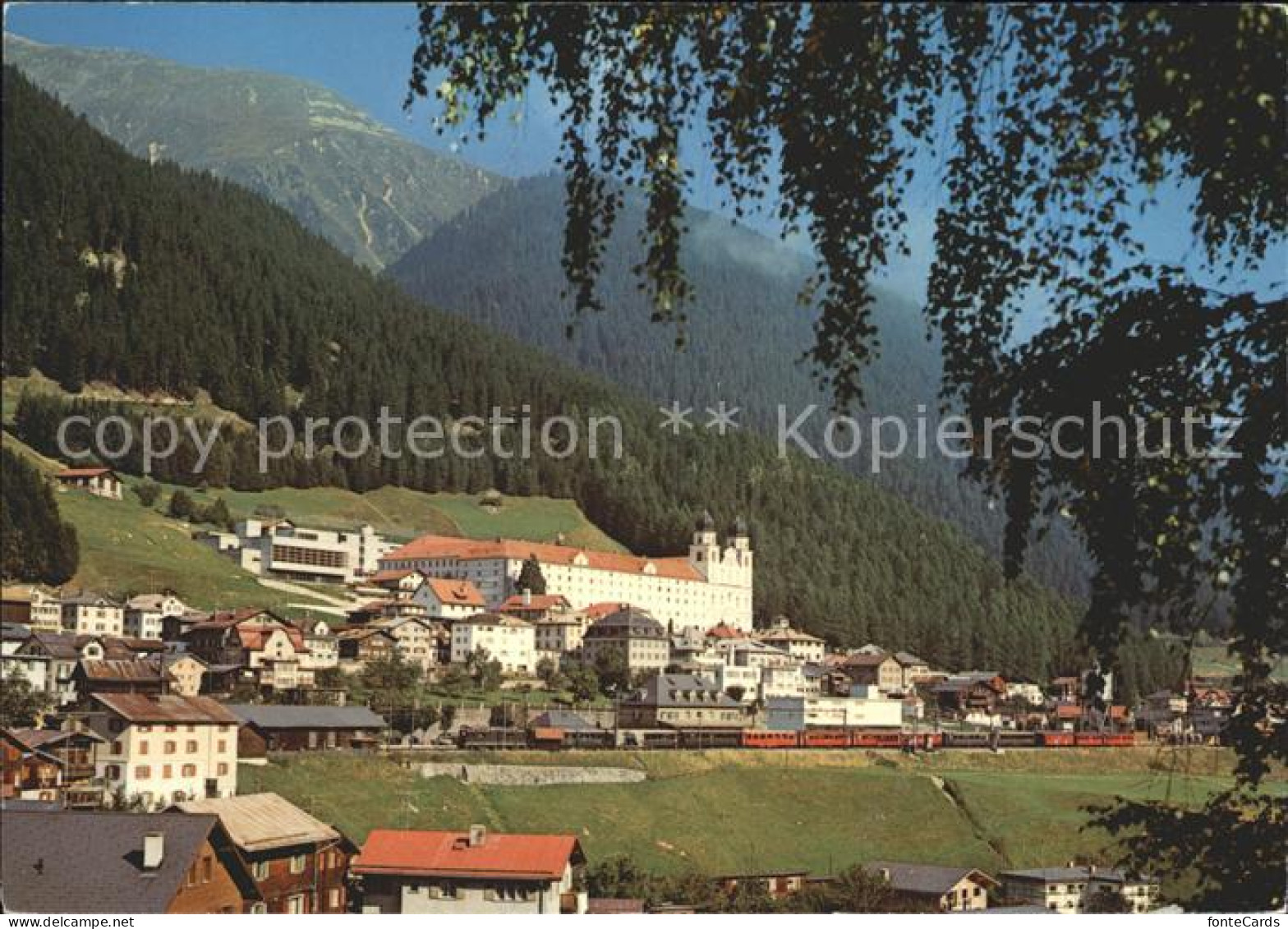 12371140 Disentis GR Ortsansicht Berge Disentis - Autres & Non Classés