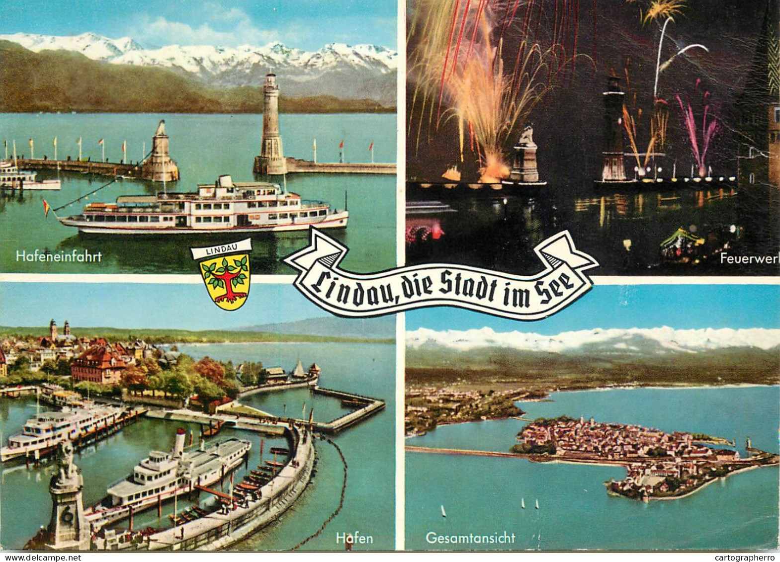 Navigation Sailing Vessels & Boats Themed Postcard Lindau Lighthouse - Segelboote