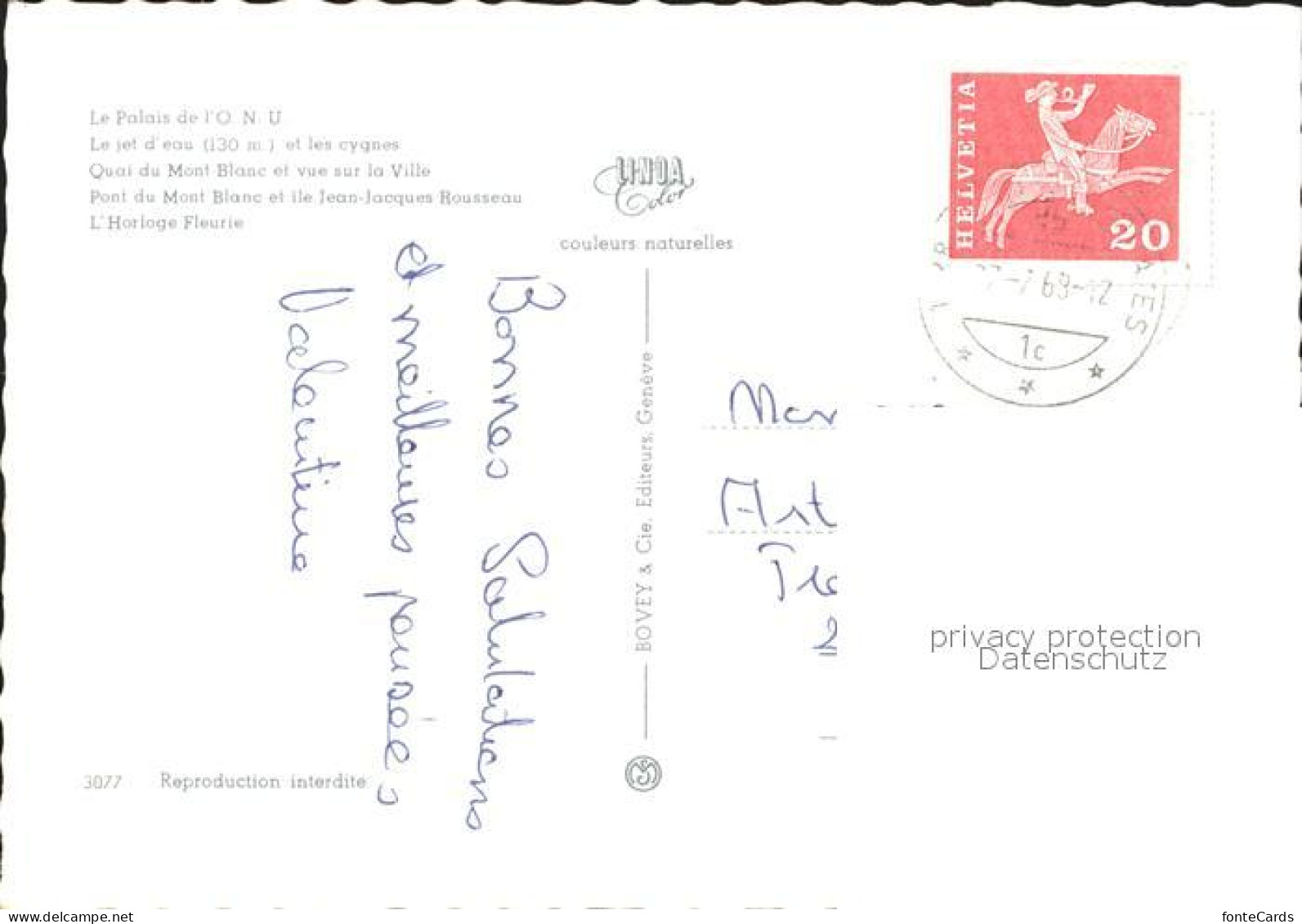 12369624 Geneve GE Le Palais De L O.N.I. Let Jet Eau Et Les Cygnes Mont Blanc Et - Other & Unclassified