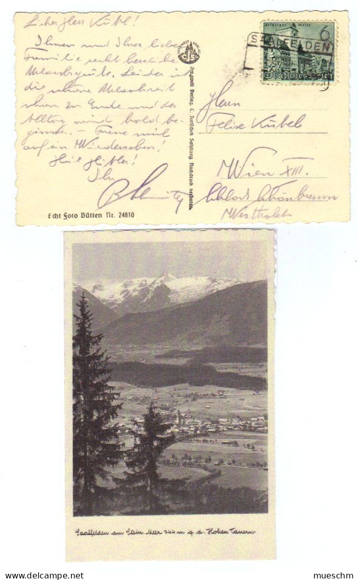 Österreich, Ca.1940, AK "Saalfelden" Frank.mit D-MiNr.740, Kastenstempel "Saalfelden" (10526W) - Saalfelden
