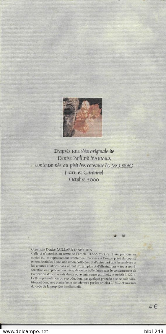 Publicité Depliant Carton La legende du Chasselas de Moissac 12 pages