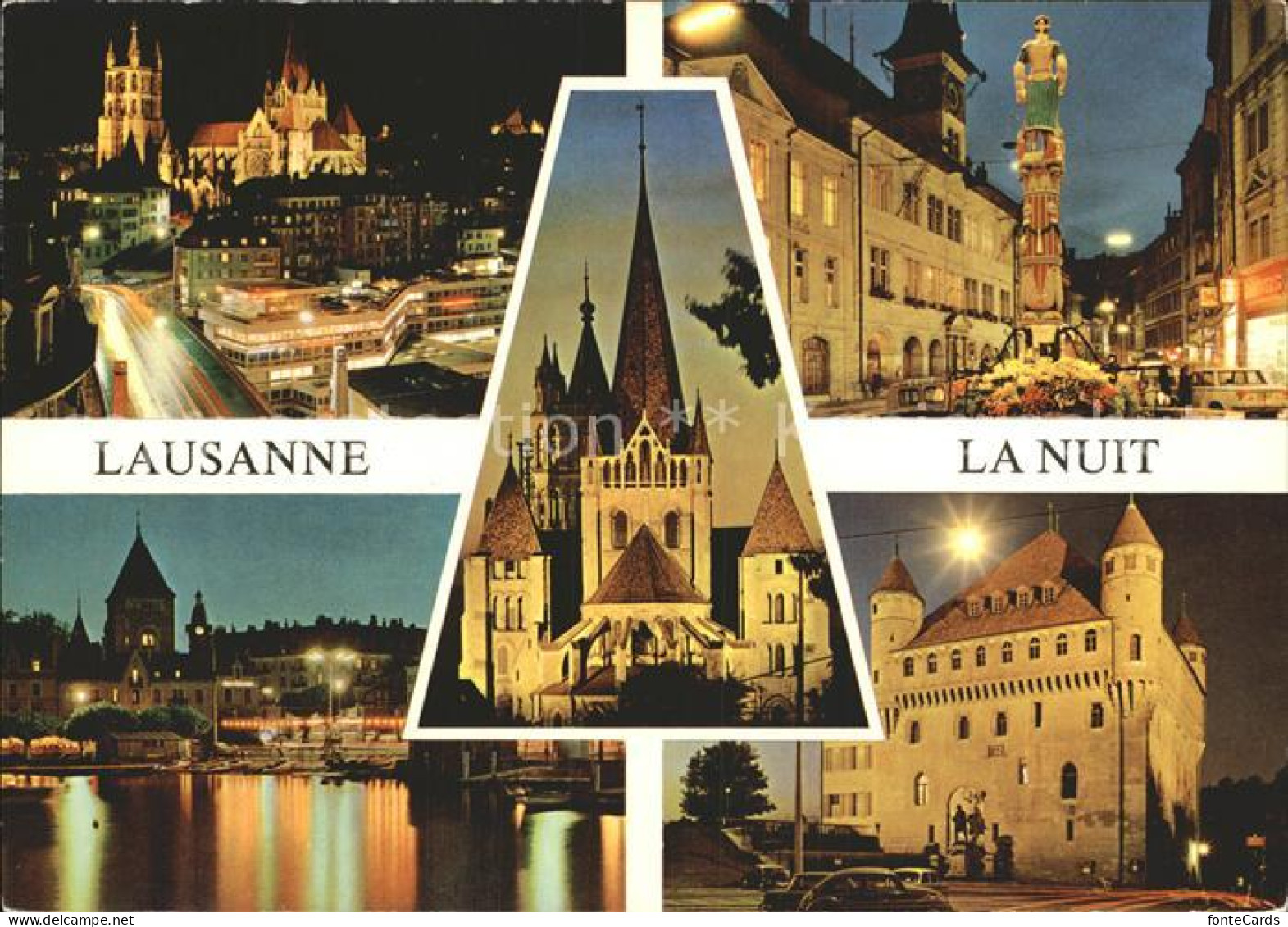 12369331 Lausanne VD La Nuit Kirche Burg Schloss Nacht Lausanne - Other & Unclassified