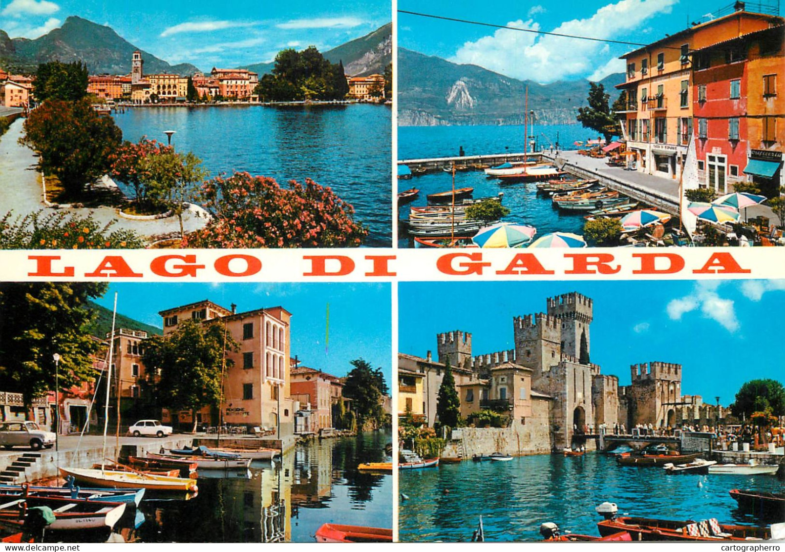 Navigation Sailing Vessels & Boats Themed Postcard Lago Di Garda Harbour Citadel - Voiliers