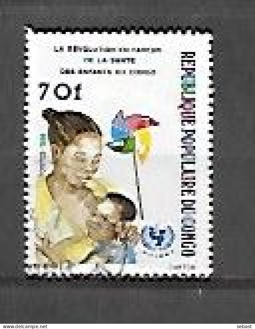 TIMBRE OBLITERE DU CONGO BRAZZA DE  1986 N° MICHEL 1053 - Usados