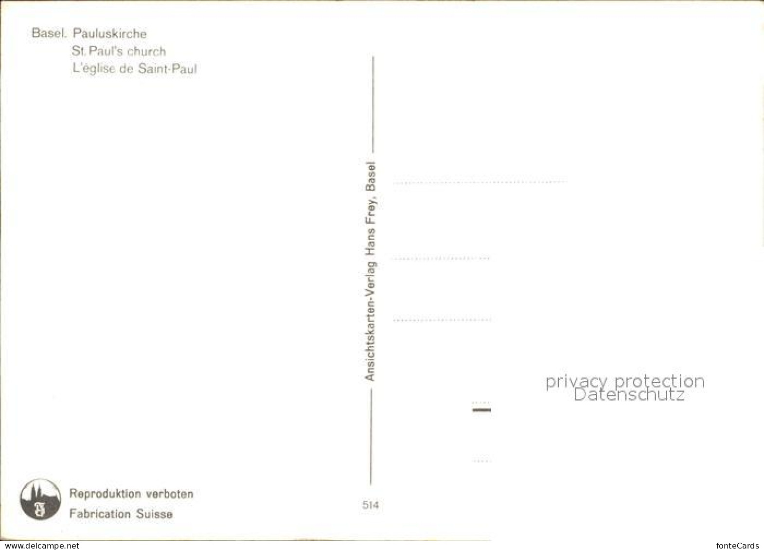 12368733 Basel BS Pauluskirche  Basel BS - Andere & Zonder Classificatie