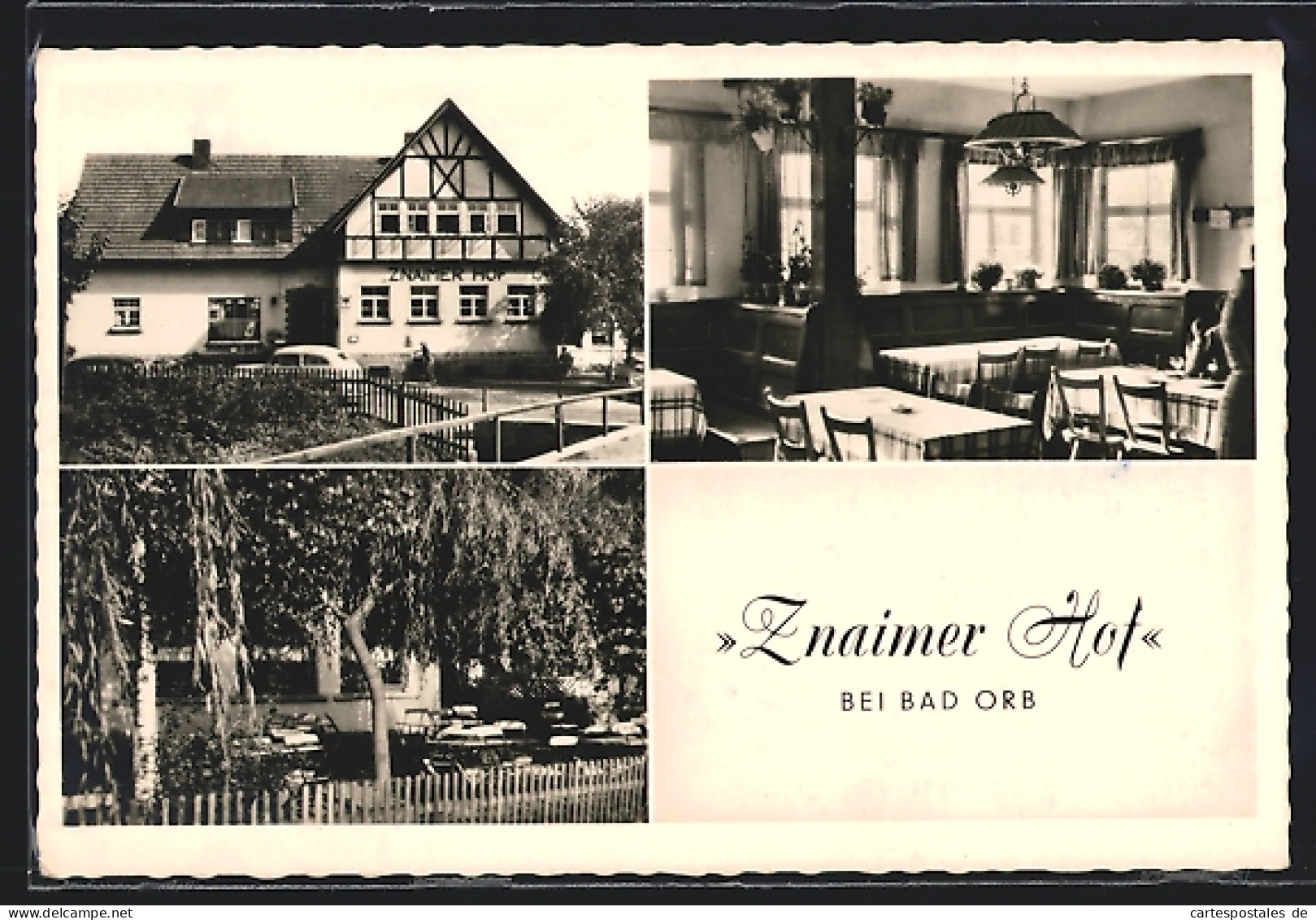 AK Bad Orb, Innen- & Aussenansicht Vom Znaimer Hof, Inh. Wilh. Wollinger  - Bad Orb