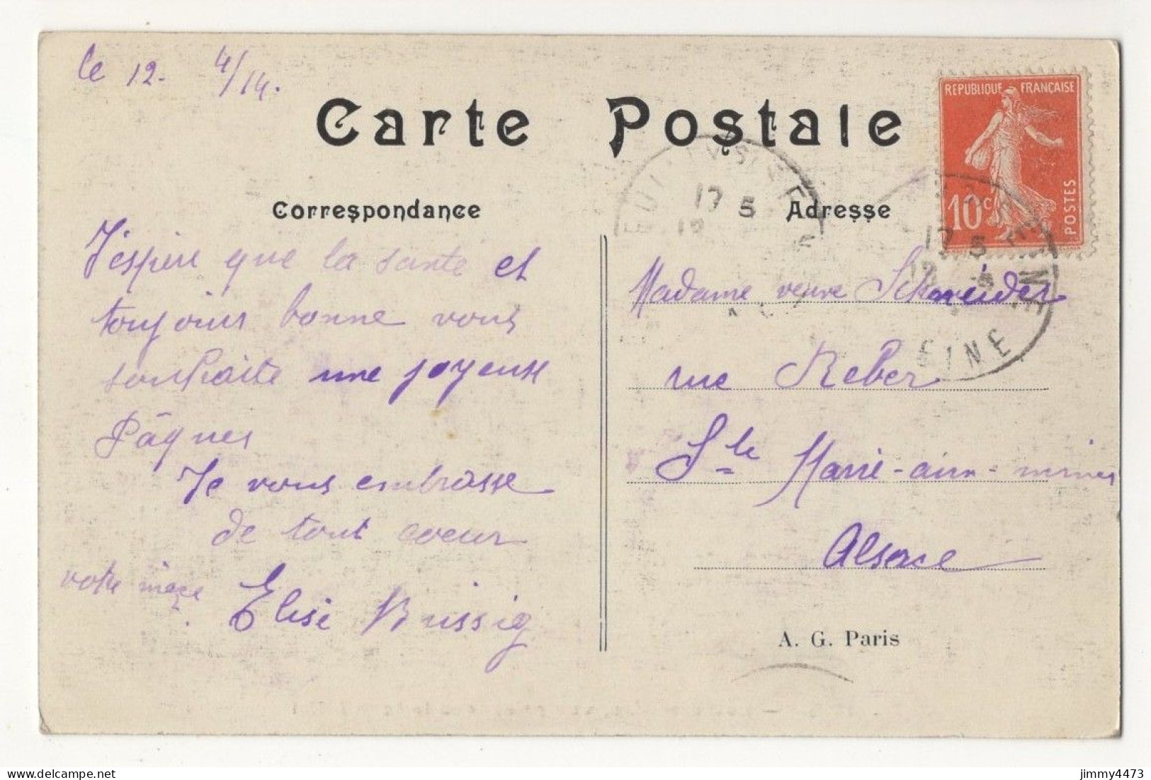 CPA - PARIS En 1914 - Le Trocadéro, Vue Prise Sous La Tour Eiffel - N° 21 - Edit. A. G. Paris - Tour Eiffel