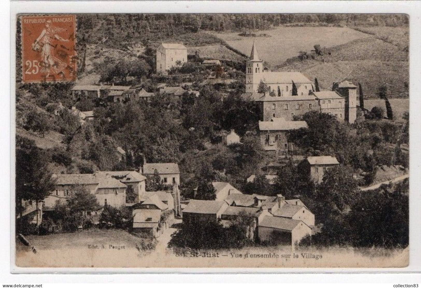 CPA SAINT JUST EN CHEVALET Vue Sur Le Village - Sonstige & Ohne Zuordnung