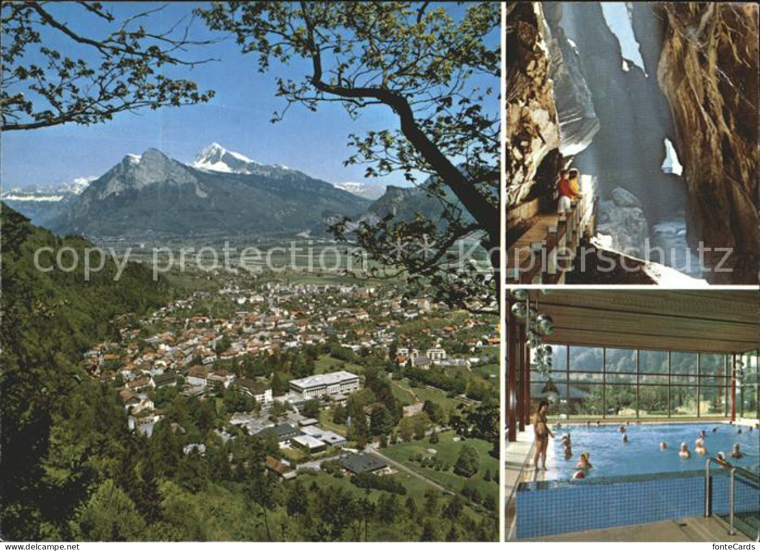 12367981 Bad Ragaz Mit Churfirsten Gonzen Und Alvier Tammaschlucht Thermalschwim - Autres & Non Classés