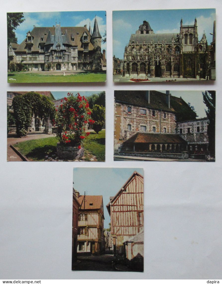 Cartes Postales 27 - LOUVIERS Lot De 5 Cartes - Château St Hilaire - Eglise - Cloître - Maisons Normandes - Louviers