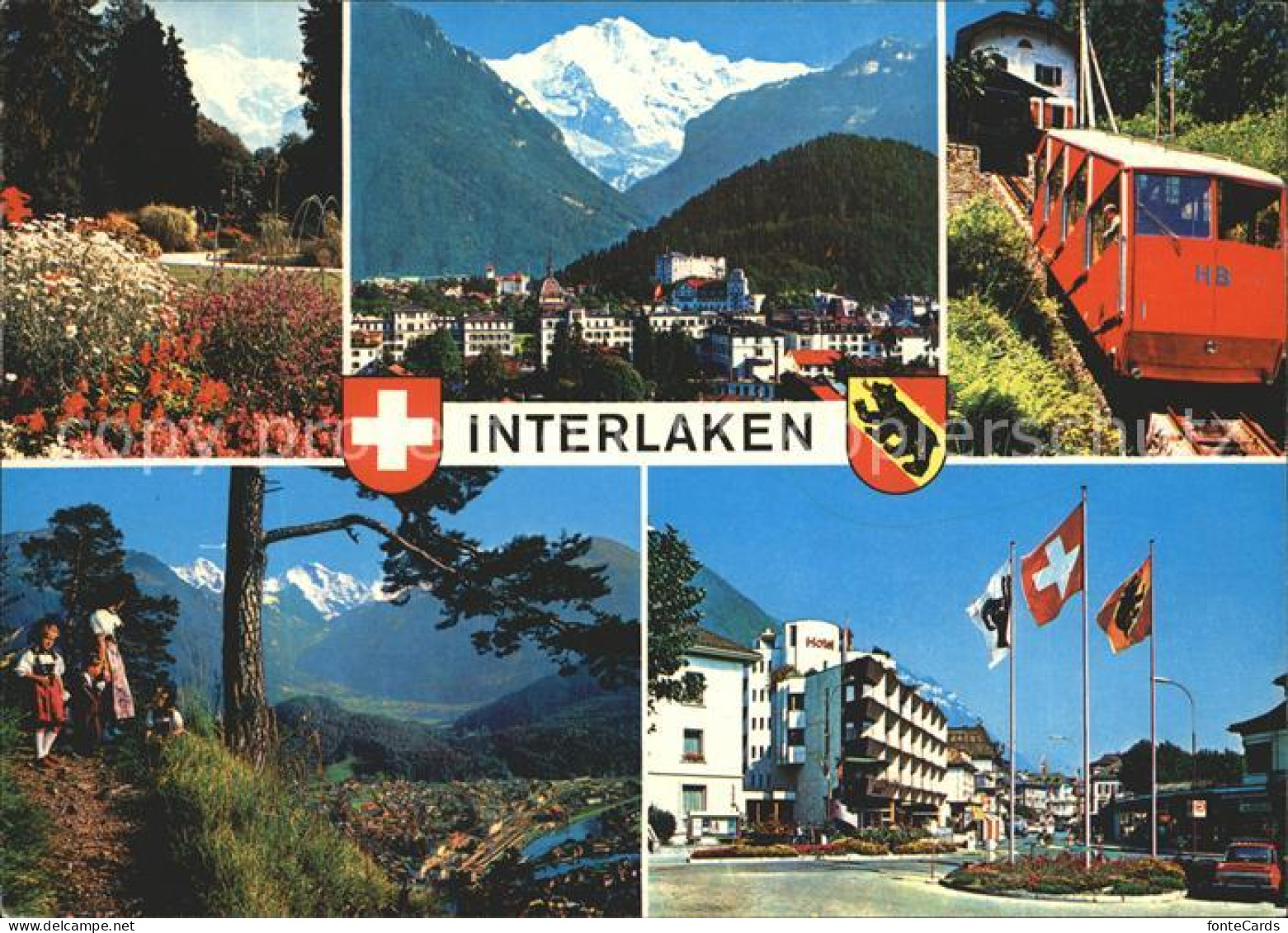 12367961 Interlaken BE Park Stadtblick Bergbahn Total Teilansicht Interlaken - Otros & Sin Clasificación