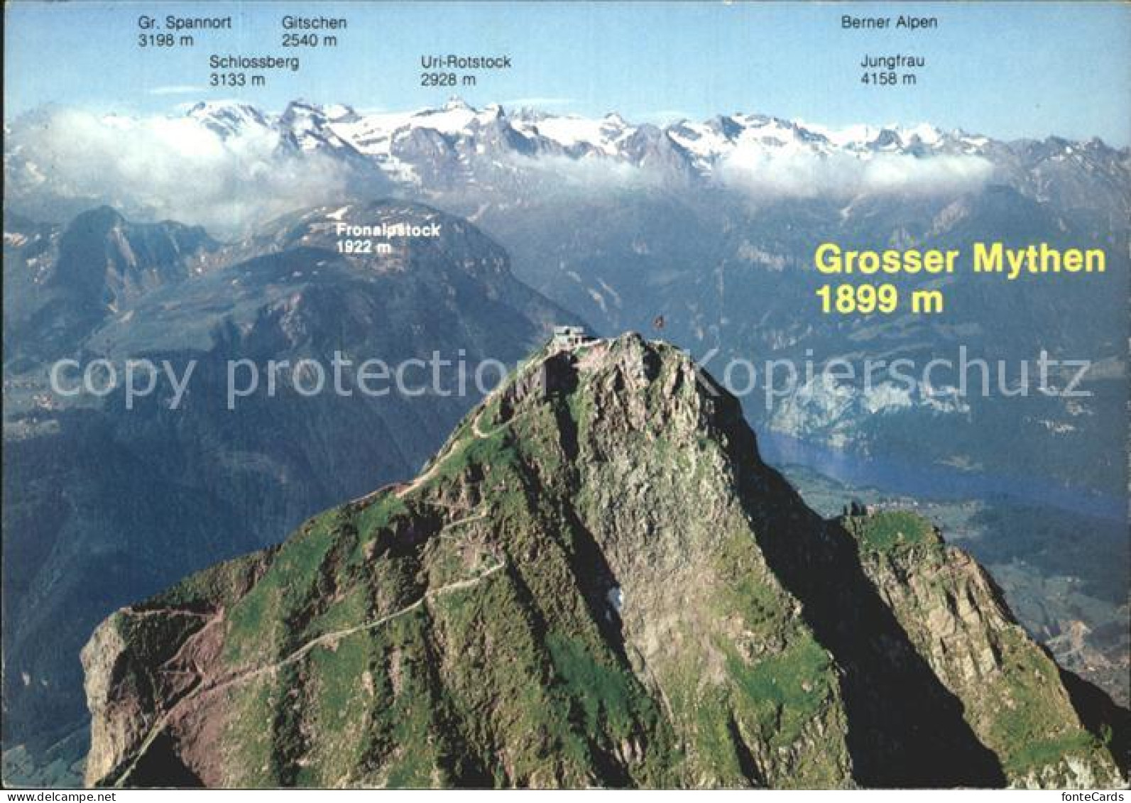 12367958 Grosser Mythen Fliegeraufnahme Mit Berner Alpenpanorama Grosser Mythen - Andere & Zonder Classificatie