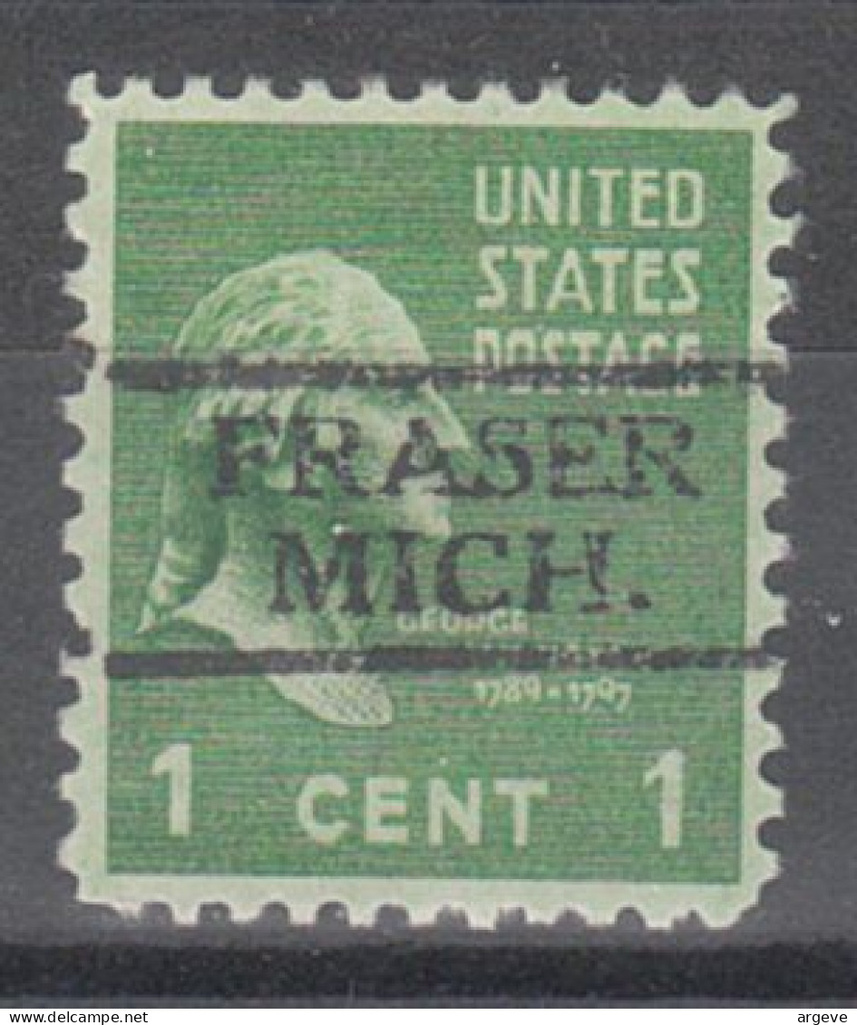 USA Precancel Vorausentwertungen Preo Locals Michigan, Fraser 728 - Precancels