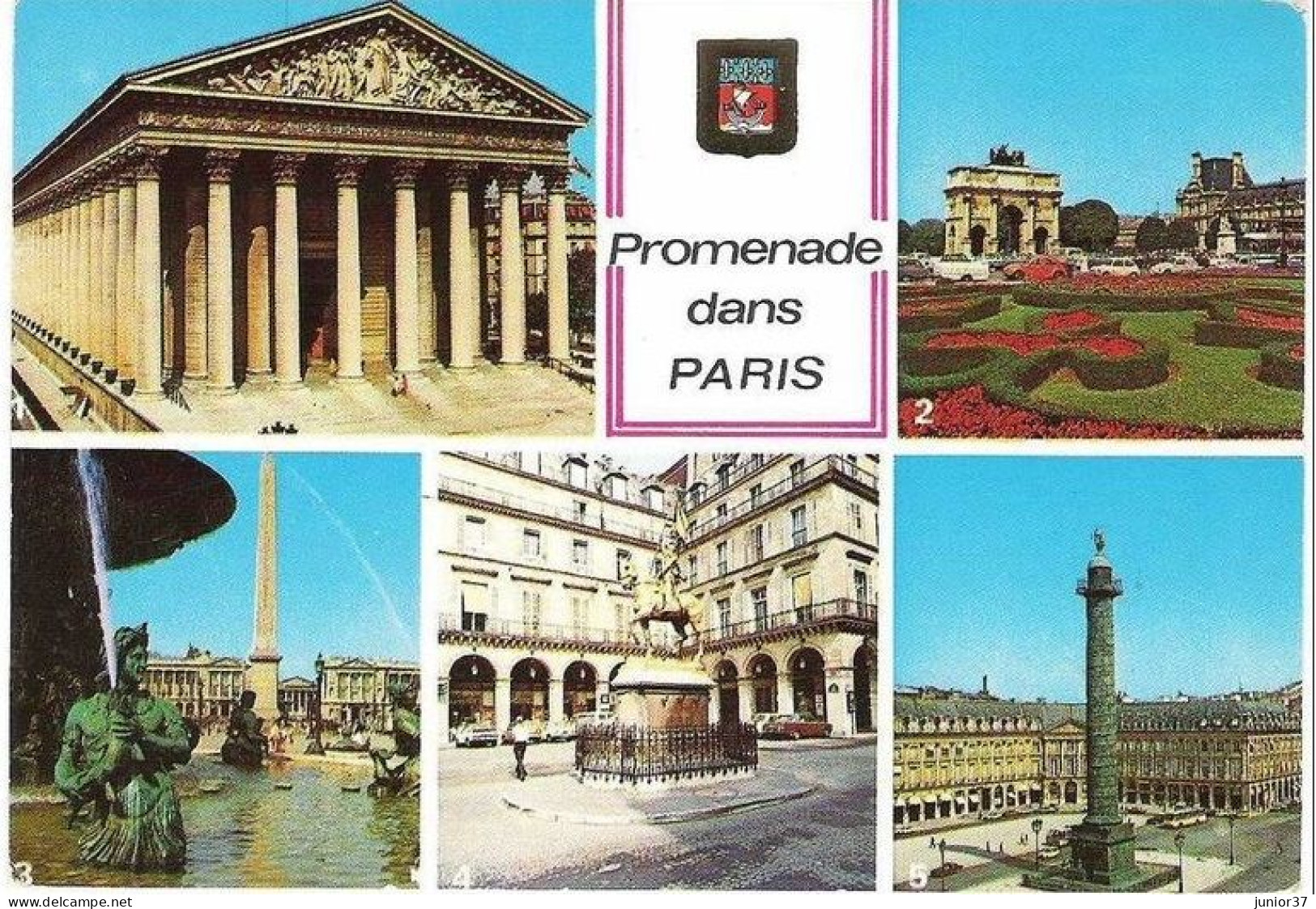 3 Cartes De Paris , Multi-vues ; - Mehransichten, Panoramakarten