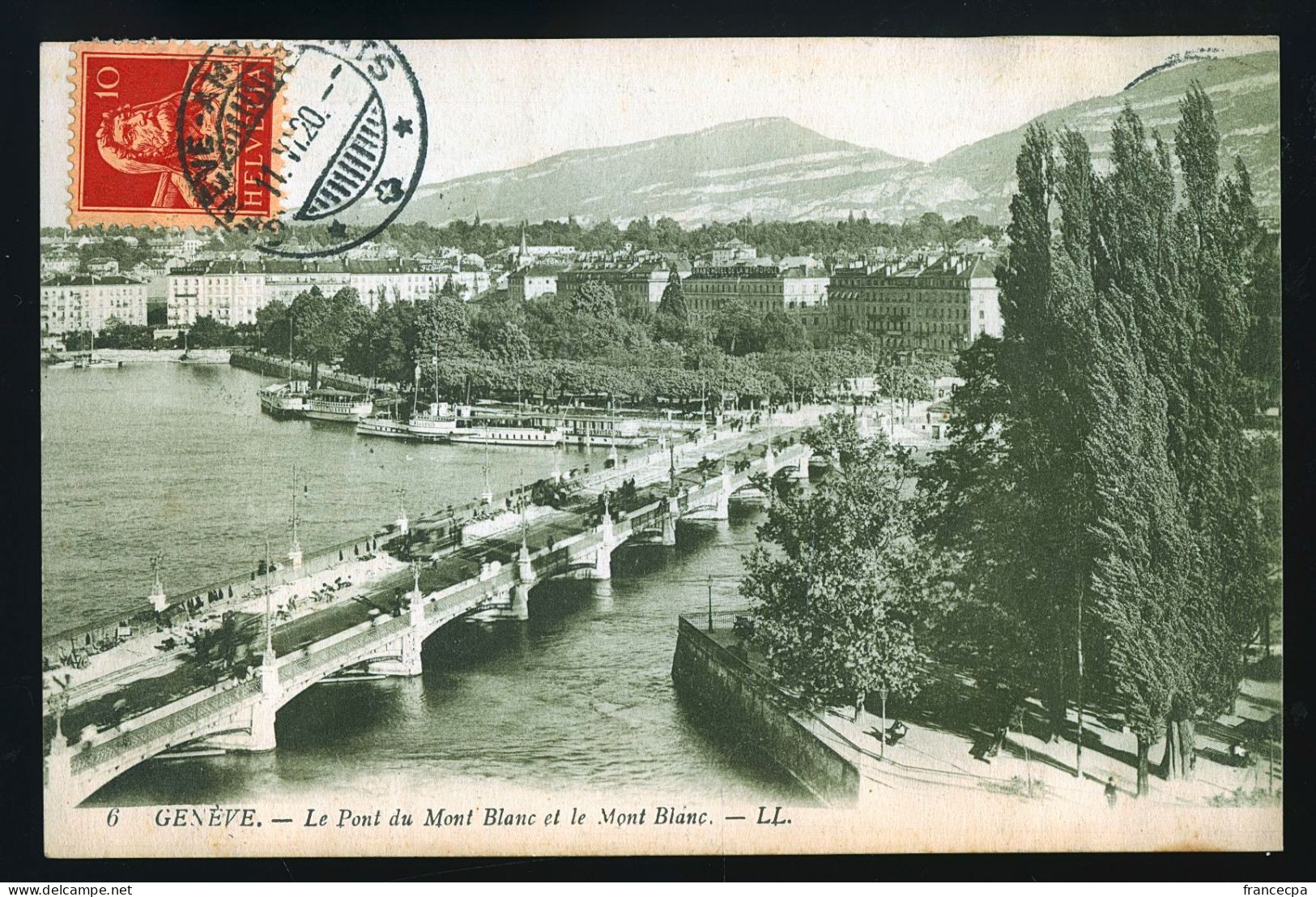 14593 - SUISSE - GENEVE - Le Pont Du Mont Blanc Et Le Mont Blanc - Genève