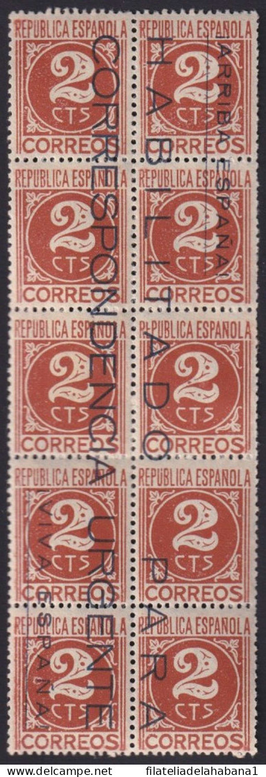Z40 SPAIN ESPAÑA 1936 CIVIL WAR PATRIOTIC OVERPRINT EXPRESS HABILITADO URGENTE.  - Unused Stamps