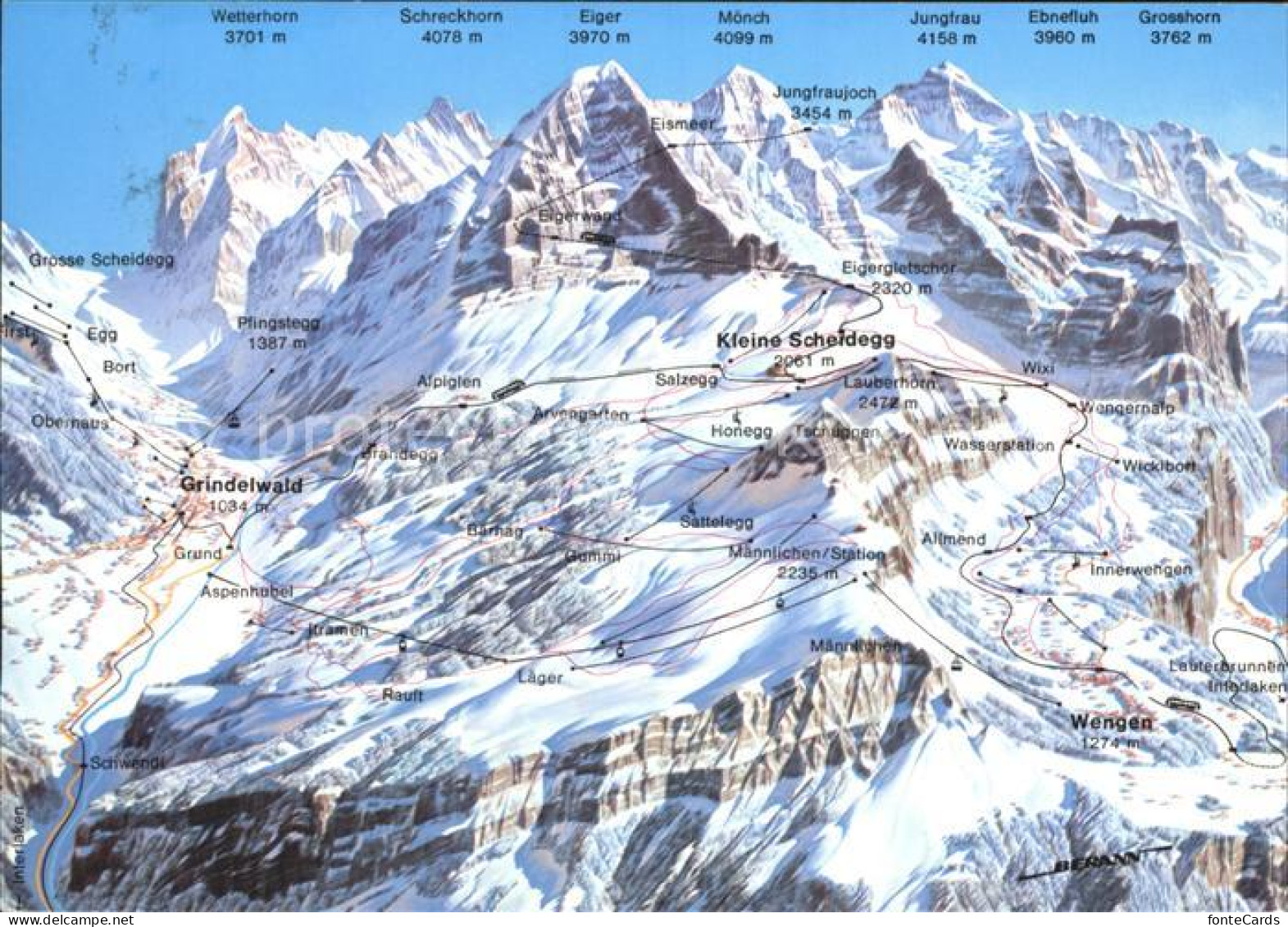 12367090 Grindelwald Skigebiet Kleine Scheidegg Eiger Moench Jungfrau Berner Alp - Sonstige & Ohne Zuordnung