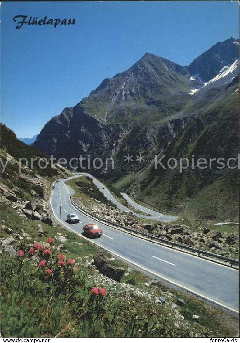 12367088 Flueelapass Kehre Auf Der Engadiner Strasse Alpenpass Flueela - Autres & Non Classés