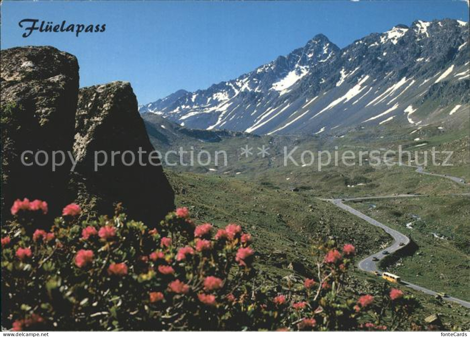 12366914 Flueelapass Davoser Seite Mit Flueela Schwarzhorn Flueelapass - Altri & Non Classificati