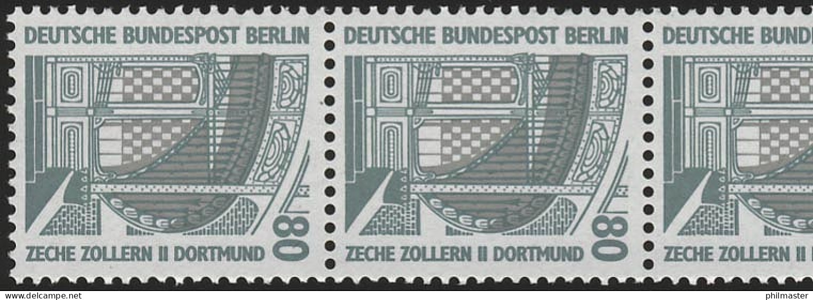 796 SWK 80 Pf 200er-Rolle, 5er-Streifen Mit Nr., Postfrisch ** - Rollo De Sellos