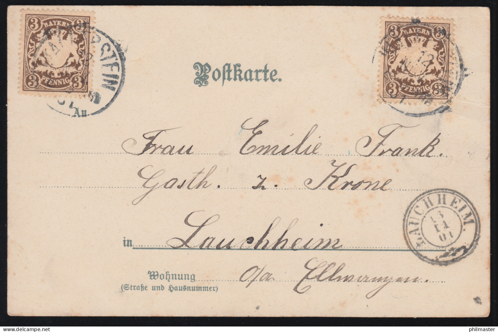 Tiere-AK Vögel: Rotkehlchen-Familie Im Winter, Nach LAUCHHEIM 13.11.1901 - Vogels