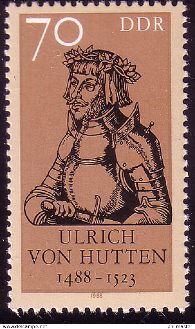 3167 Ulrich Von Hutten Aus Block 93 ** - Unused Stamps