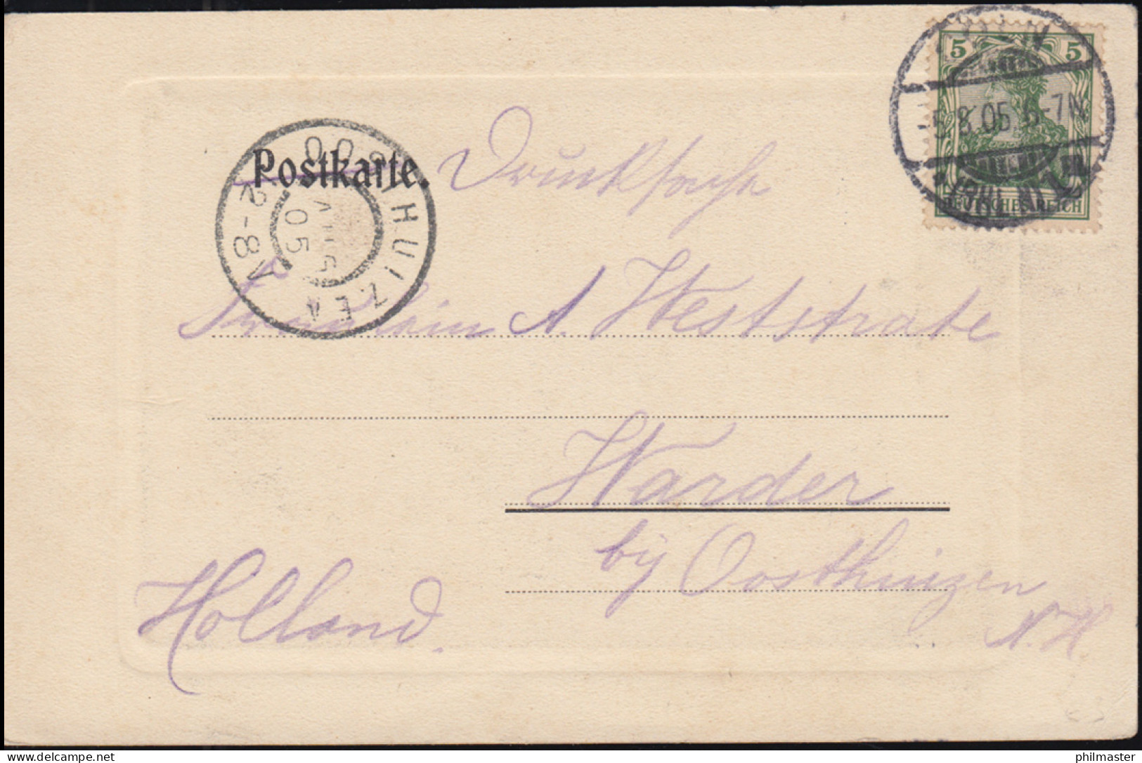 Ansichtskarte Köln / Cöln Dom Südseite, 5.8.1905 Nach Oosthuizen / Holland - Other & Unclassified