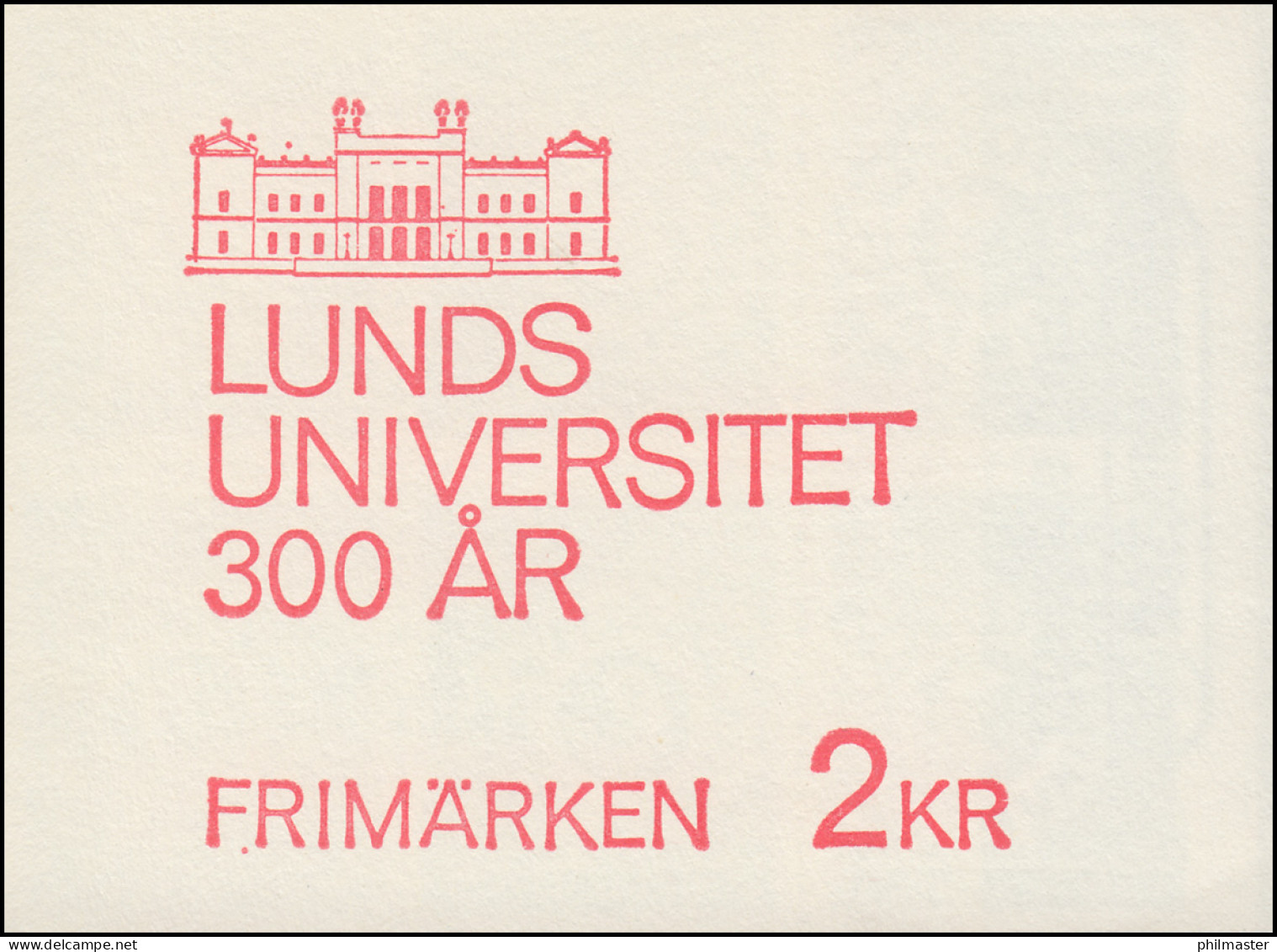 Markenheftchen 17 Universität Lund, ** - Unclassified