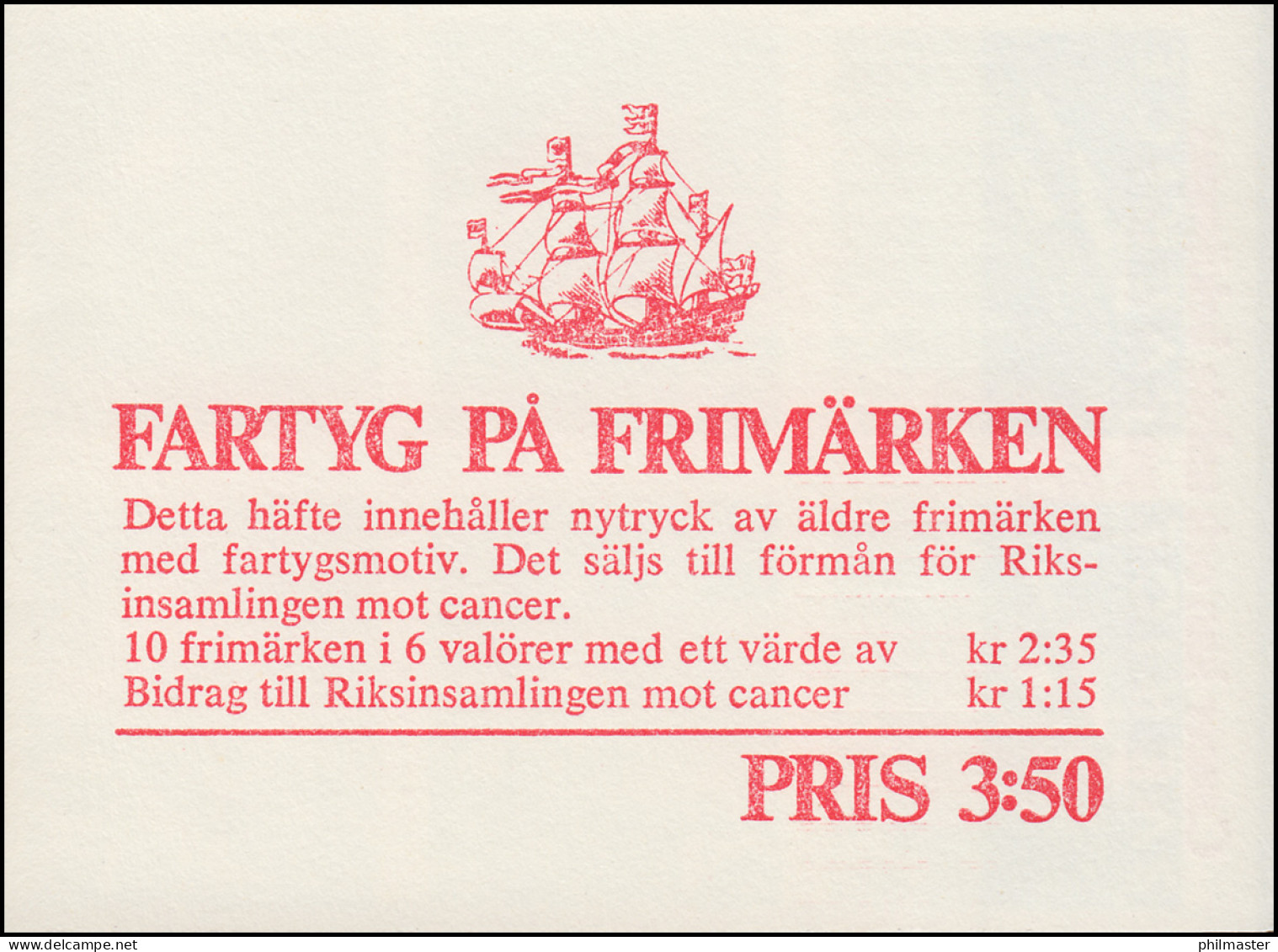 Markenheftchen 14 Schiffe - Schwedische Flotte, ** - Unclassified