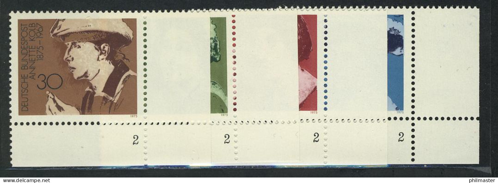 826-829 Schriftstellerinnen 1975, FN2 Satz ** - Unused Stamps