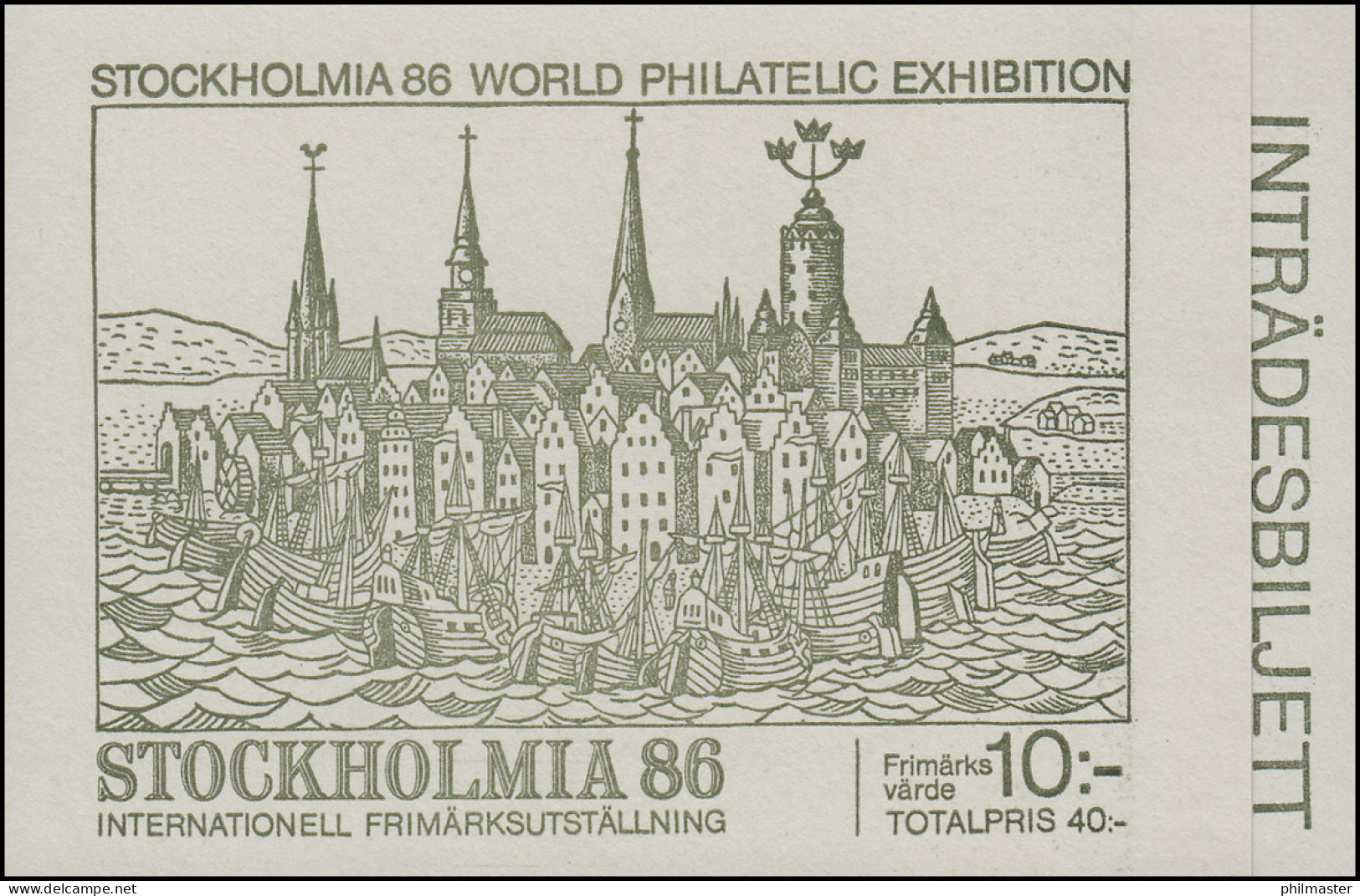 Markenheftchen 116 Briefmarkenausstellung STOCKHOLMIA'86 - Mit Kupon, ** - Unclassified