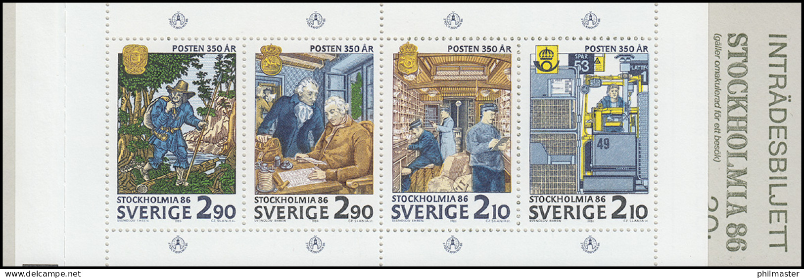 Markenheftchen 116 Briefmarkenausstellung STOCKHOLMIA'86 - Mit Kupon, ** - Sin Clasificación